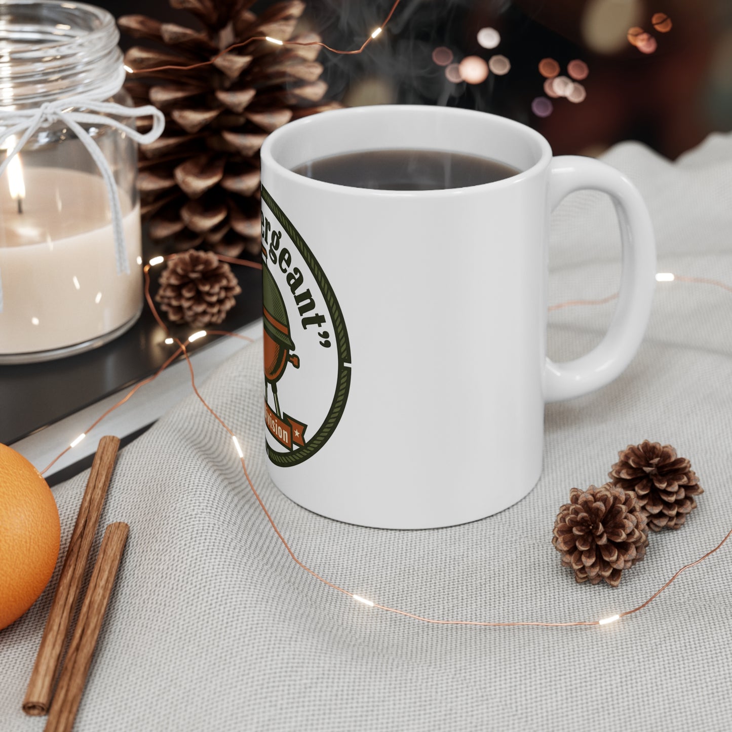 Fast Shipping in 3-5 business days in the US. Grill Sergeant BBQ Division Mug — 11oz Coffee Cup for BBQ Lovers