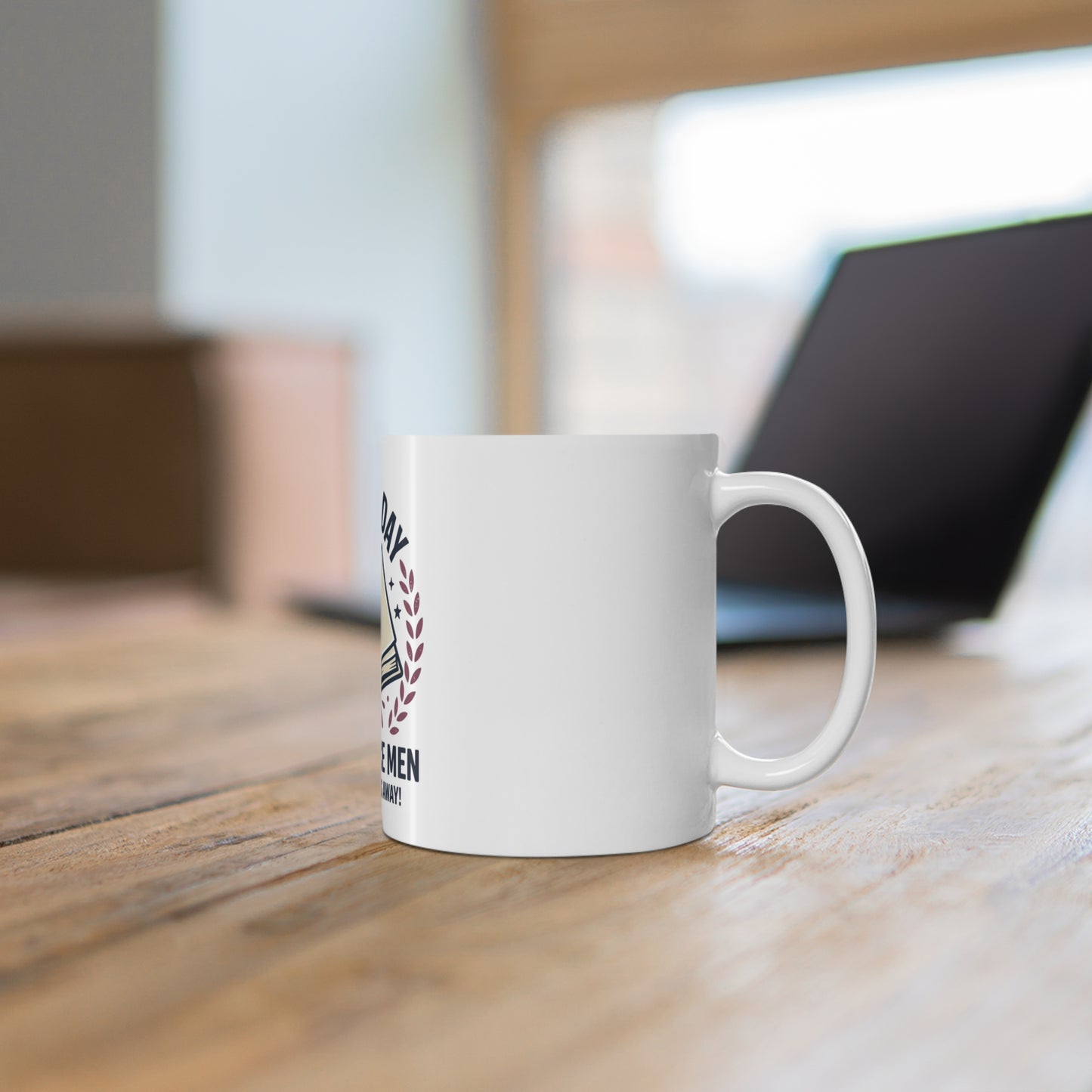 Book Lover Mug — "A Book A Day Keeps The Nice Men With Strait Jackets Away" 11oz-Expected Shipping in 3-5 business days in the US.