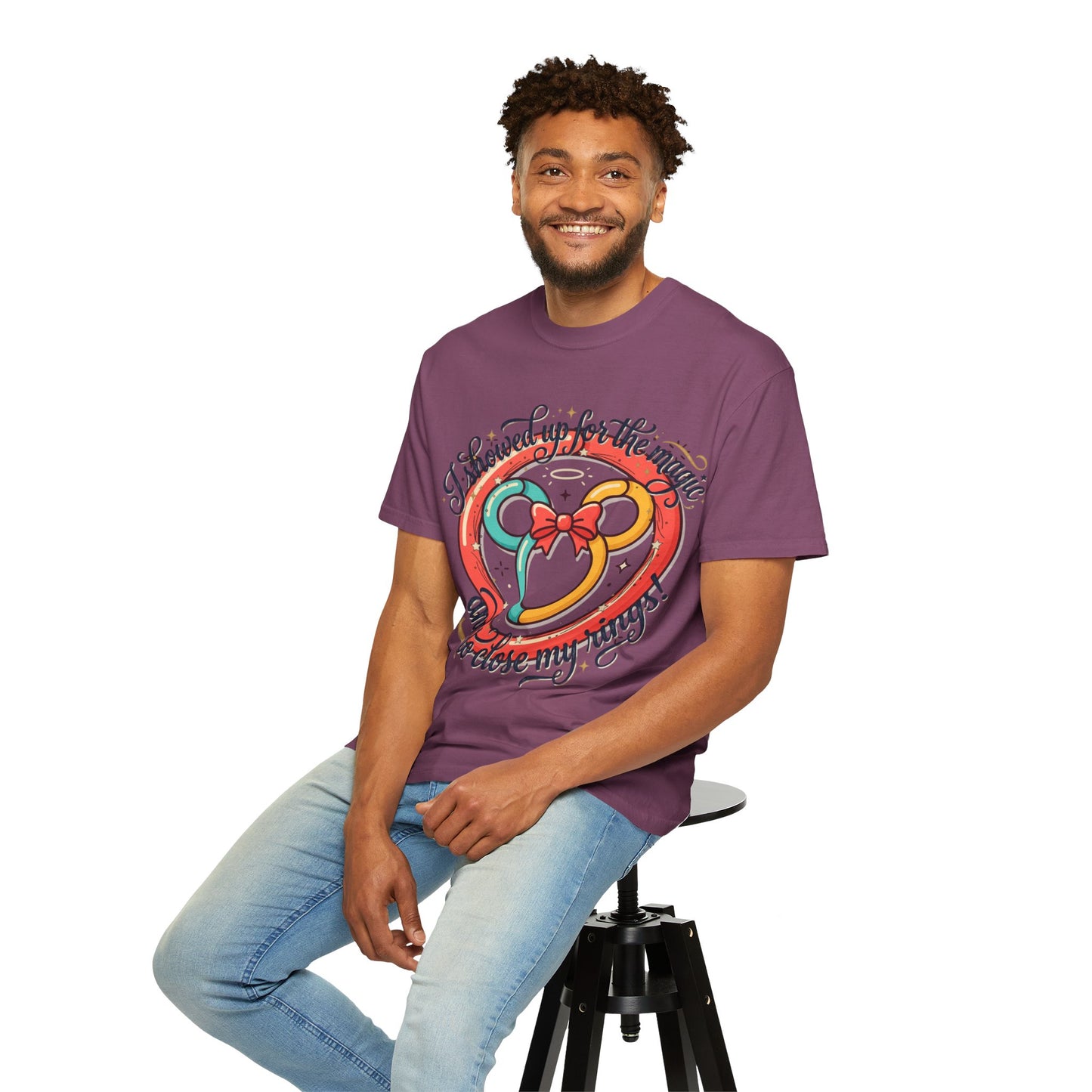 Family Vacation Mouse Ears T-Shirt — ’I showed up for the magic and to close my rings’ Graphic Tee