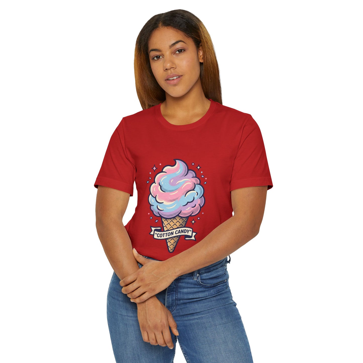 Cotton Candy Cone T-Shirt | Pastel Ice Cream Graphic