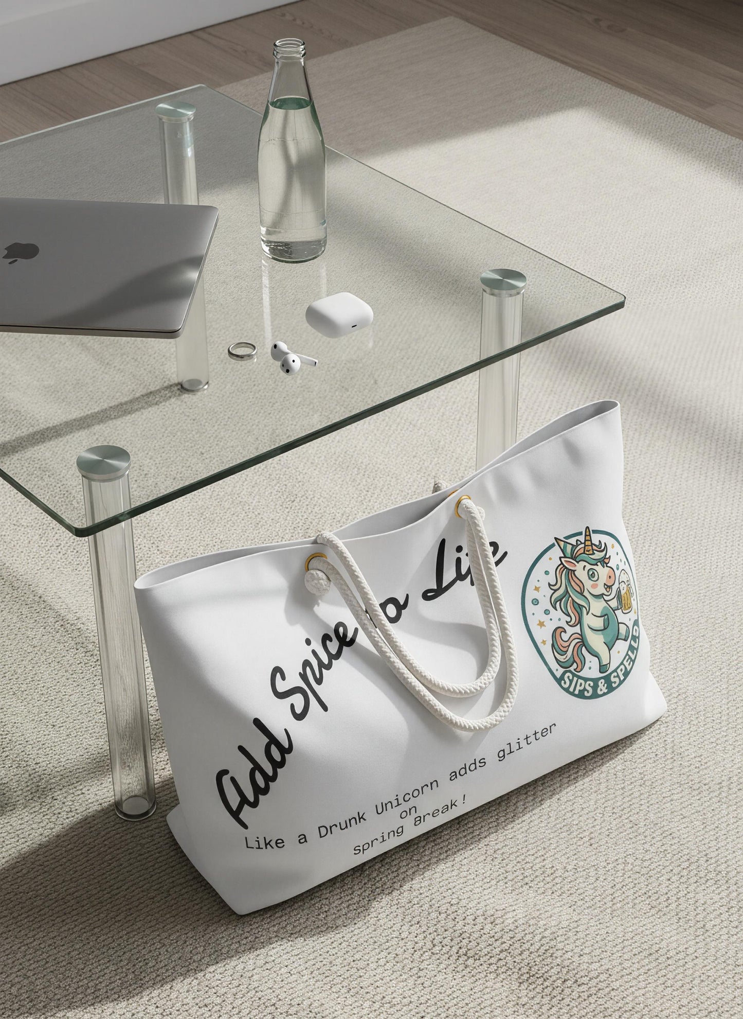 Add Spice to Life Weekender Bag — Sips & Spells Unicorn Travel Tote