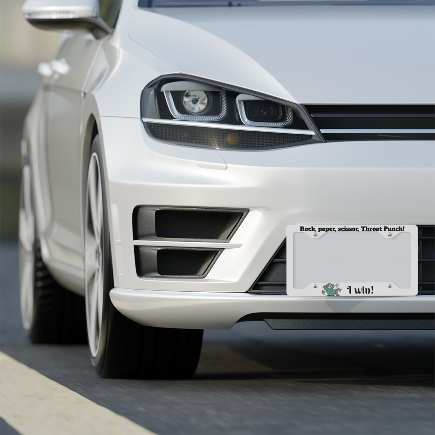 Brushed Metal License Plate Frame | Stainless Steel Car Plate Border