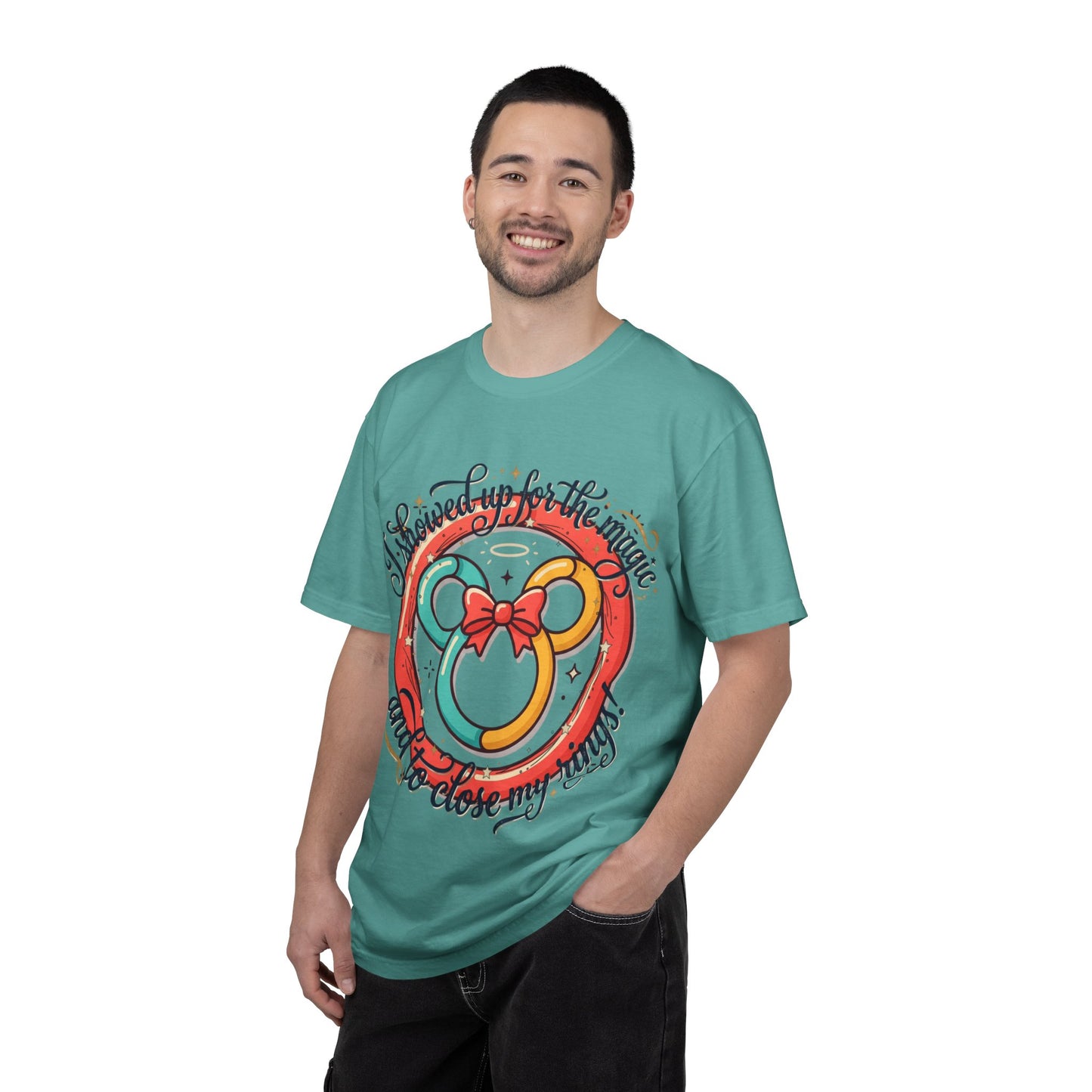 Family Vacation Mouse Ears T-Shirt — ’I showed up for the magic and to close my rings’ Graphic Tee