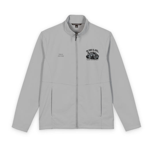 Men's Soft Shell Jacket — Camouflage Paw Print Chest Logo