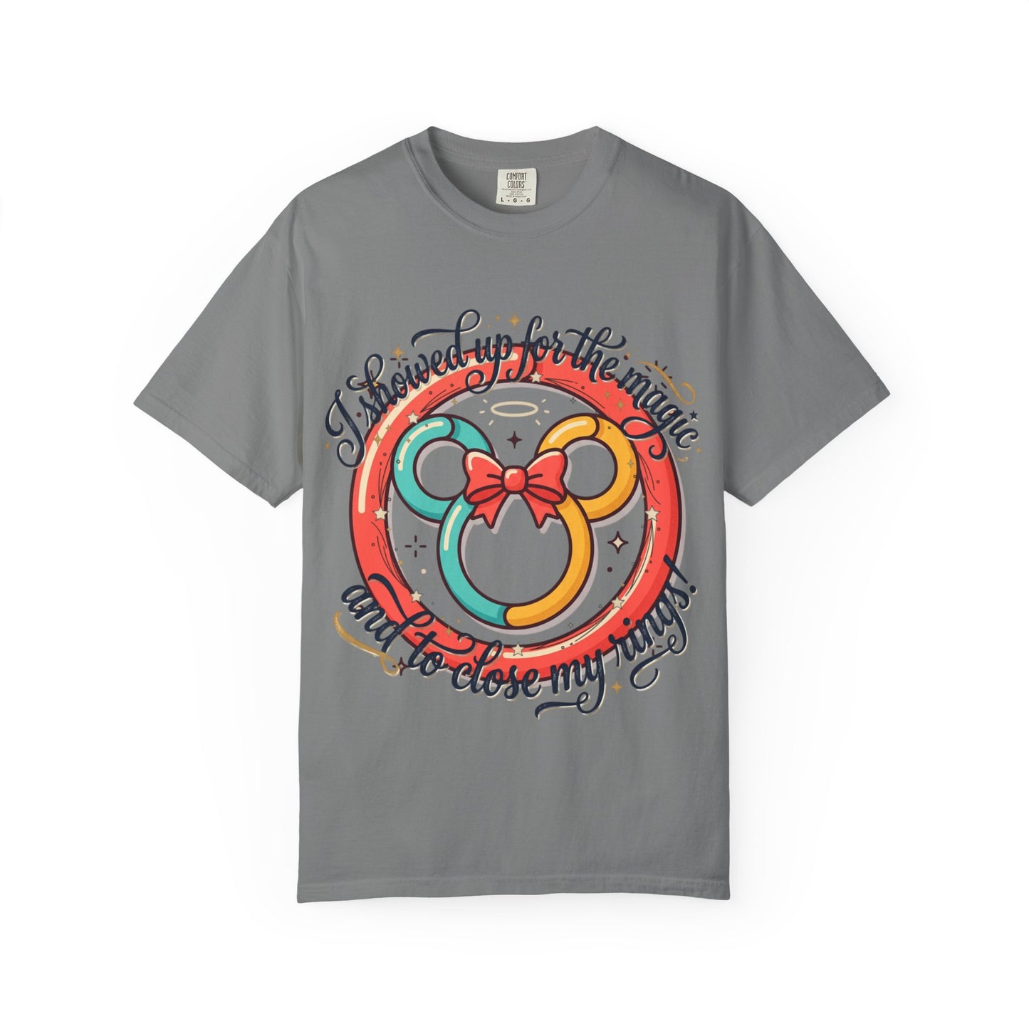 Family Vacation Mouse Ears T-Shirt — ’I showed up for the magic and to close my rings’ Graphic Tee