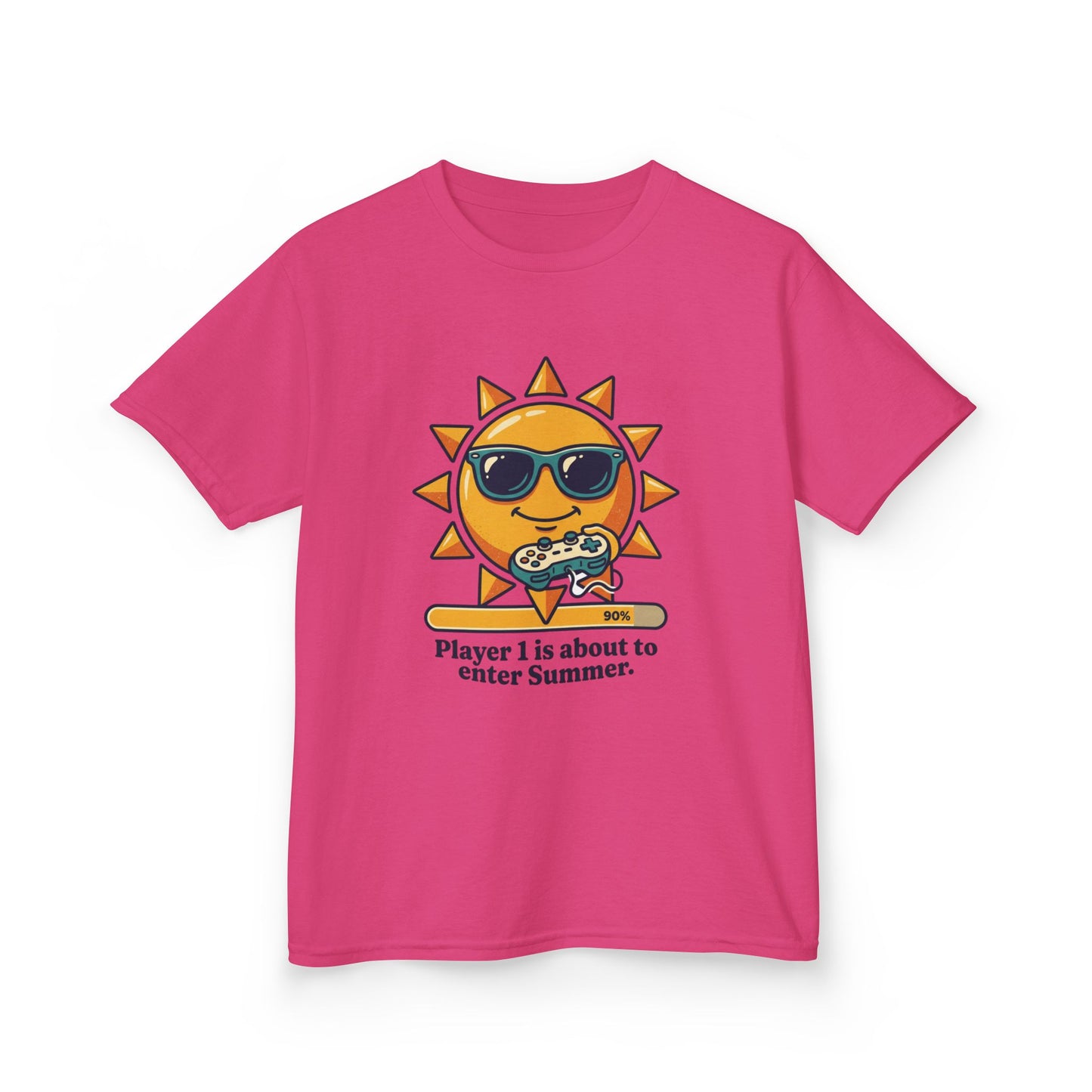 Player 1 is about to enter Summer Kids Tee | Cool Sun Character with Sunglasses