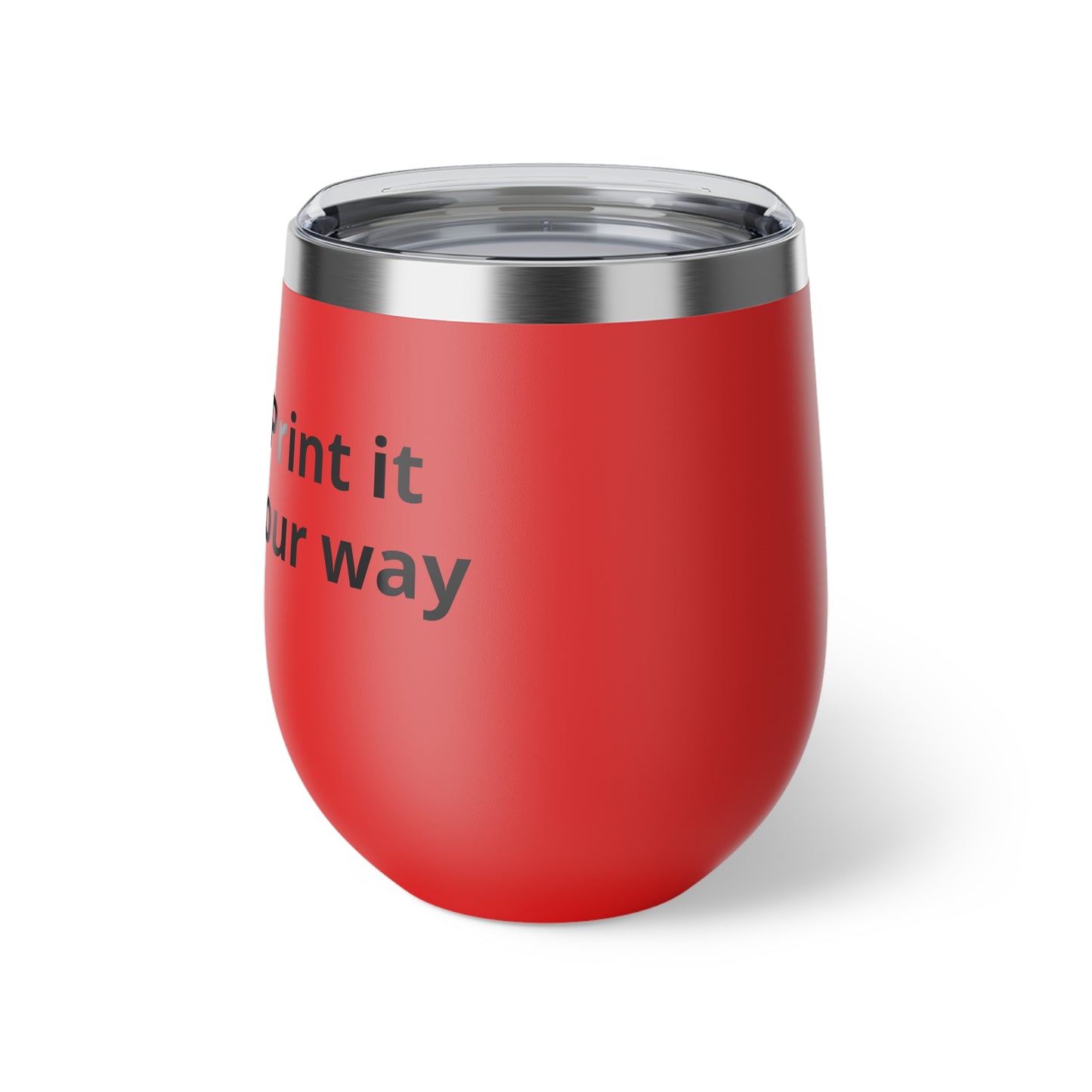 Matte Black Insulated Wine Tumbler 12oz | Copper Vacuum Double Wall Cup