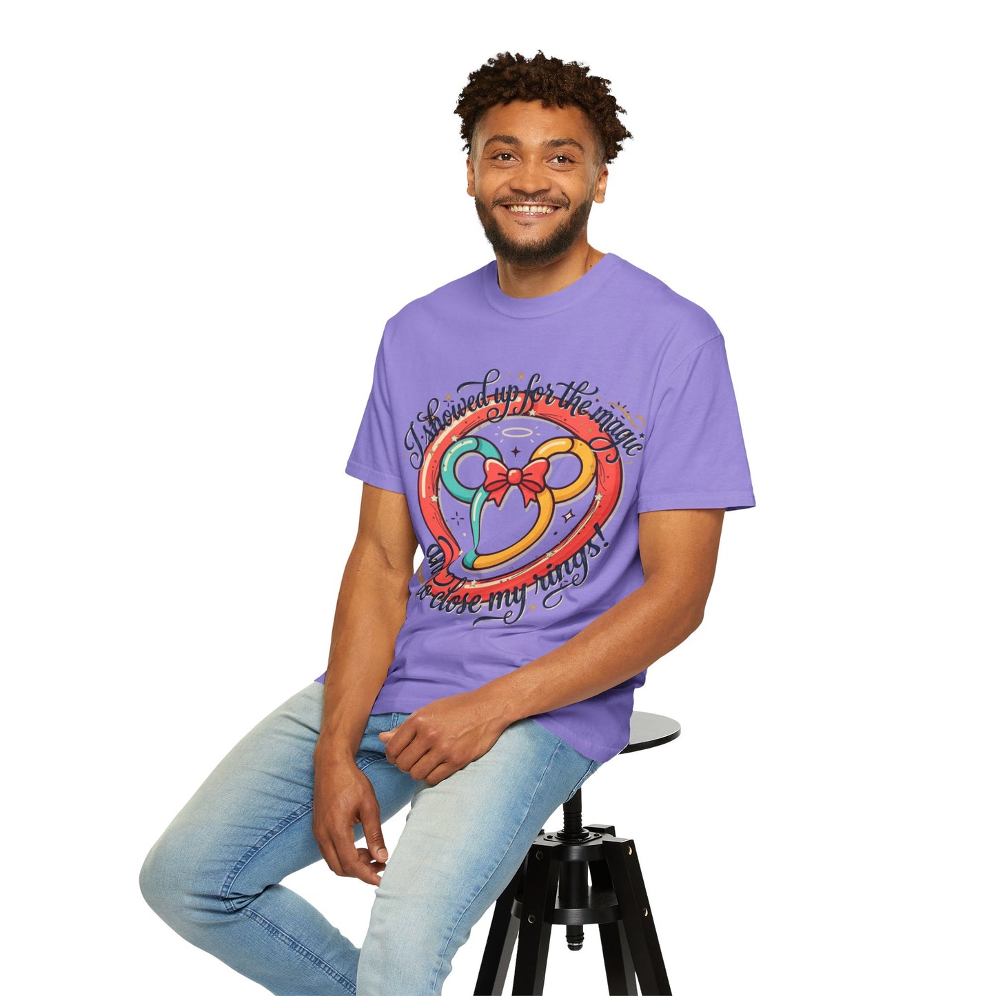 Family Vacation Mouse Ears T-Shirt — ’I showed up for the magic and to close my rings’ Graphic Tee