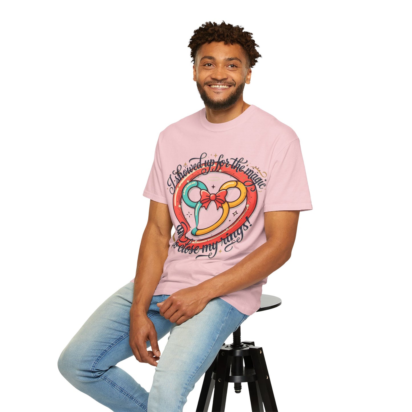 Family Vacation Mouse Ears T-Shirt — ’I showed up for the magic and to close my rings’ Graphic Tee