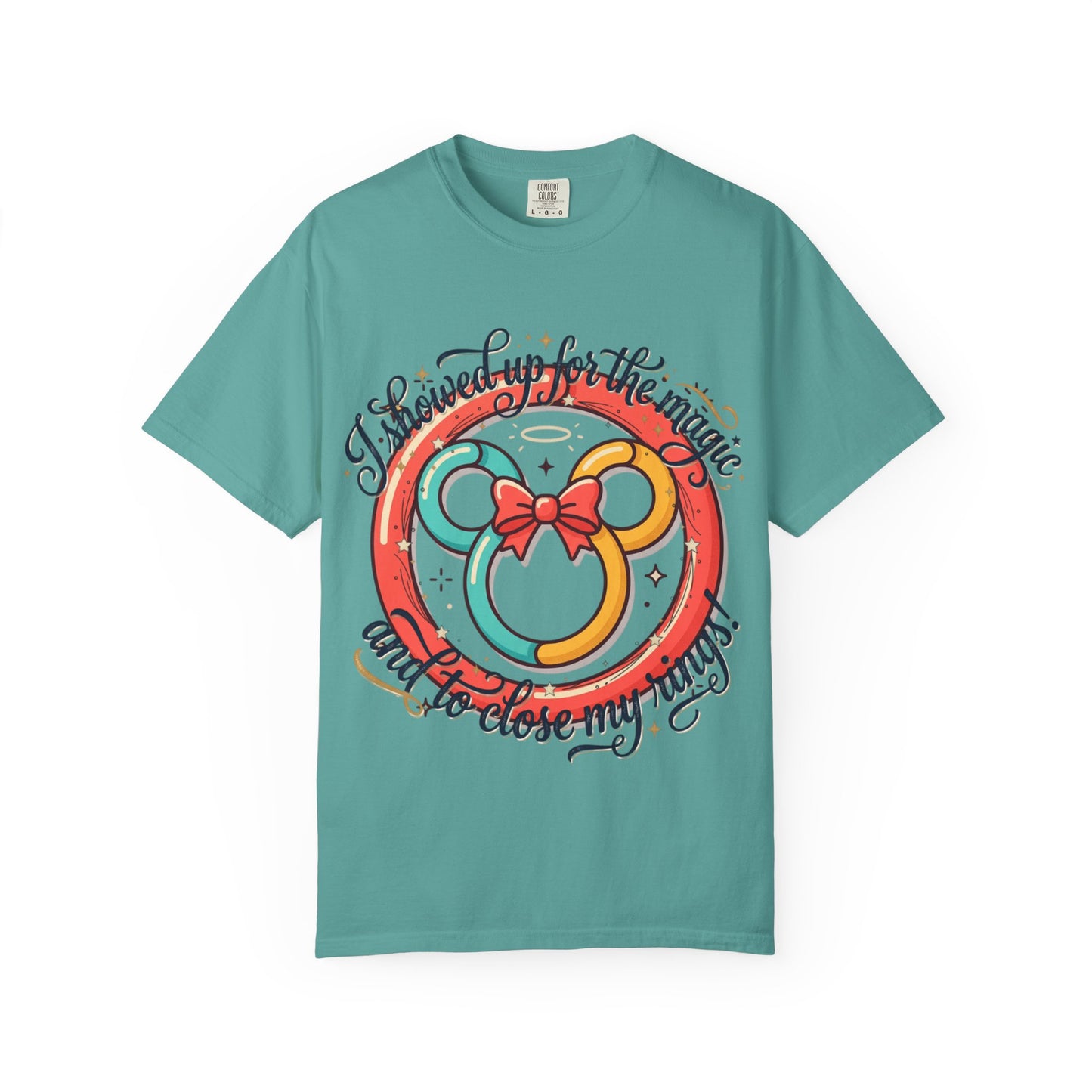Family Vacation Mouse Ears T-Shirt — ’I showed up for the magic and to close my rings’ Graphic Tee