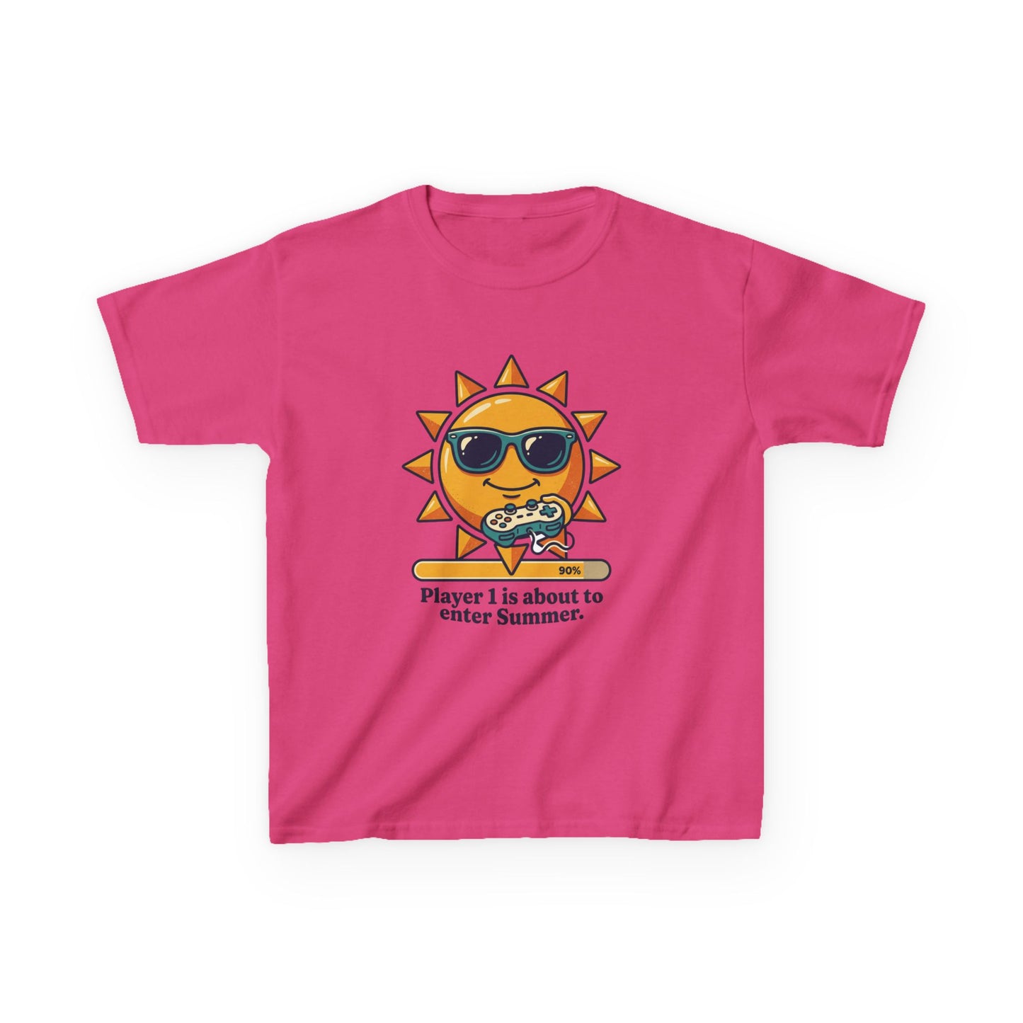 Player 1 is about to enter Summer Kids Tee | Cool Sun Character with Sunglasses