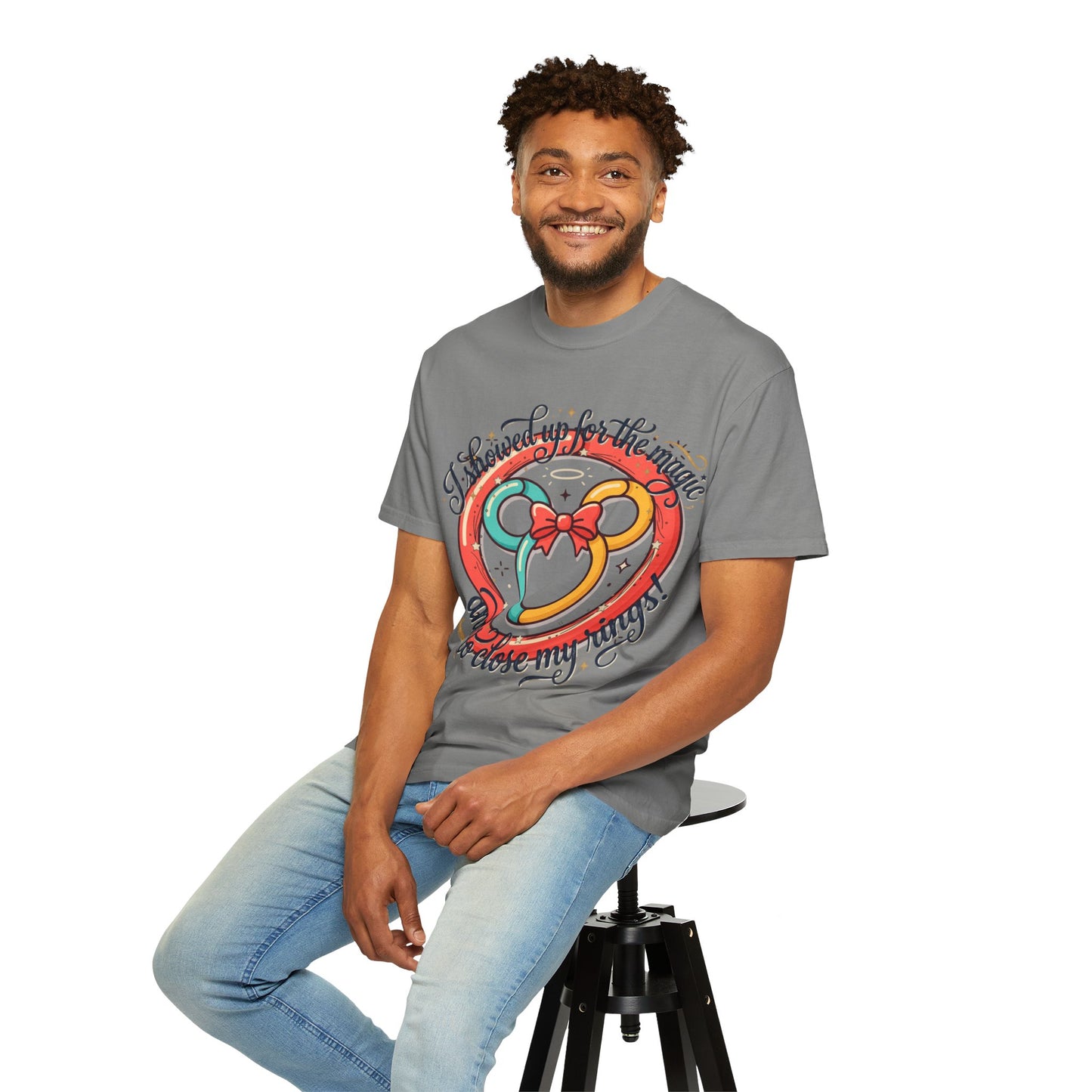 Family Vacation Mouse Ears T-Shirt — ’I showed up for the magic and to close my rings’ Graphic Tee