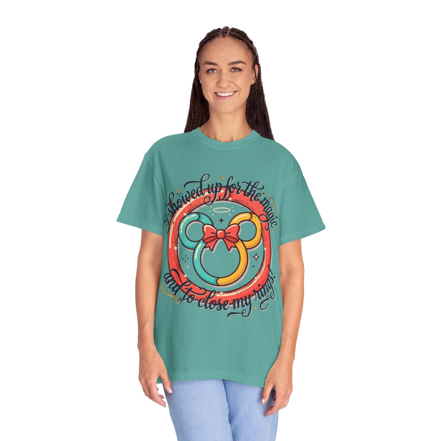 Family Vacation Mouse Ears T-Shirt — ’I showed up for the magic and to close my rings’ Graphic Tee
