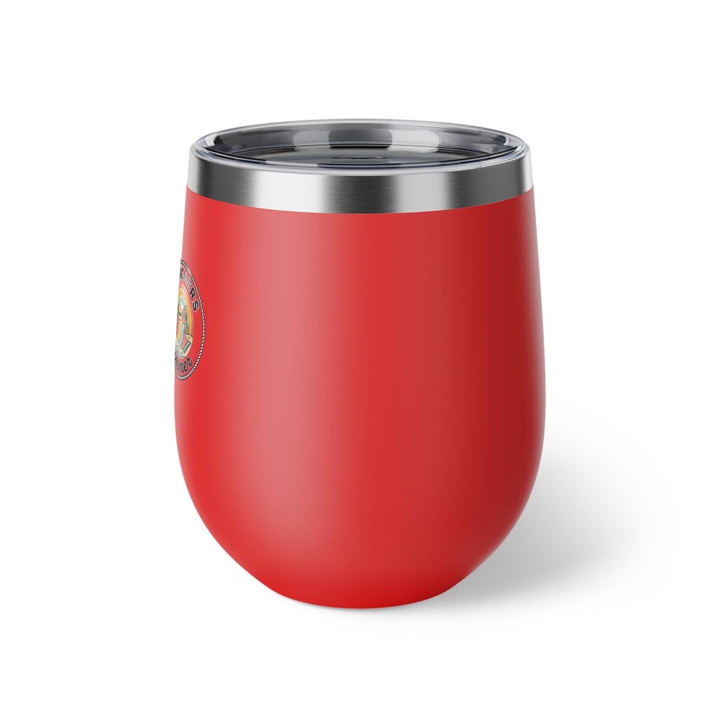 Matte Black Insulated Wine Tumbler 12oz | Copper Vacuum Double Wall Cup