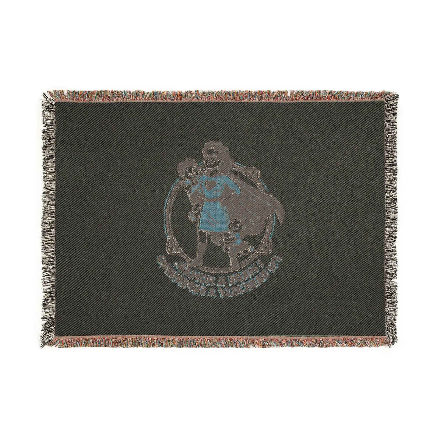 Medieval Knight Emblem Blanket | Woven Tapestry Throw, Heraldic Coat of Arms