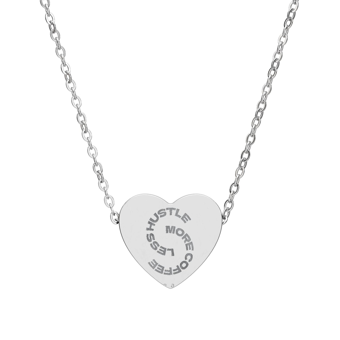 Engraved Heart Necklace | Personalized Initials, Sterling Silver Pendant