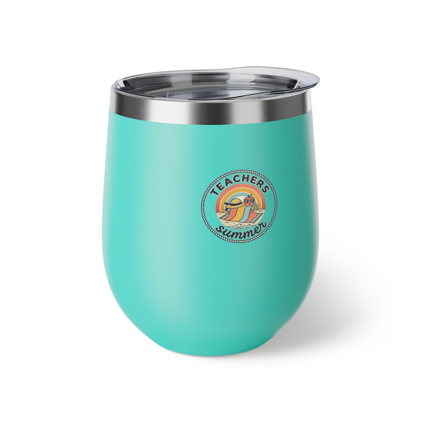 Matte Black Insulated Wine Tumbler 12oz | Copper Vacuum Double Wall Cup