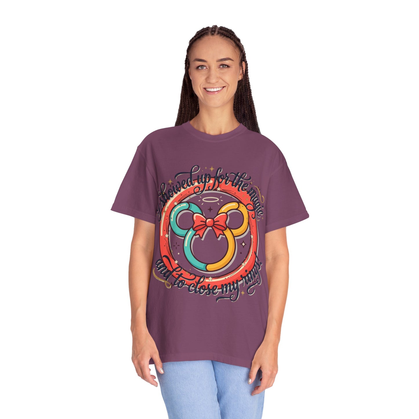 Family Vacation Mouse Ears T-Shirt — ’I showed up for the magic and to close my rings’ Graphic Tee