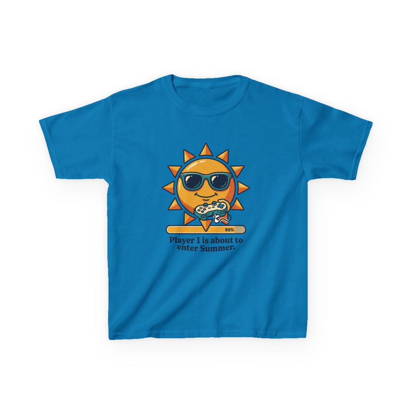 Player 1 is about to enter Summer Kids Tee | Cool Sun Character with Sunglasses