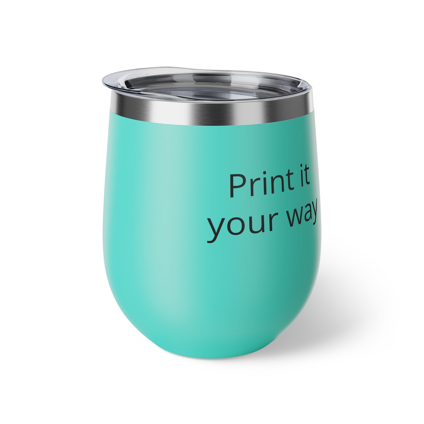 Matte Black Insulated Wine Tumbler 12oz | Copper Vacuum Double Wall Cup