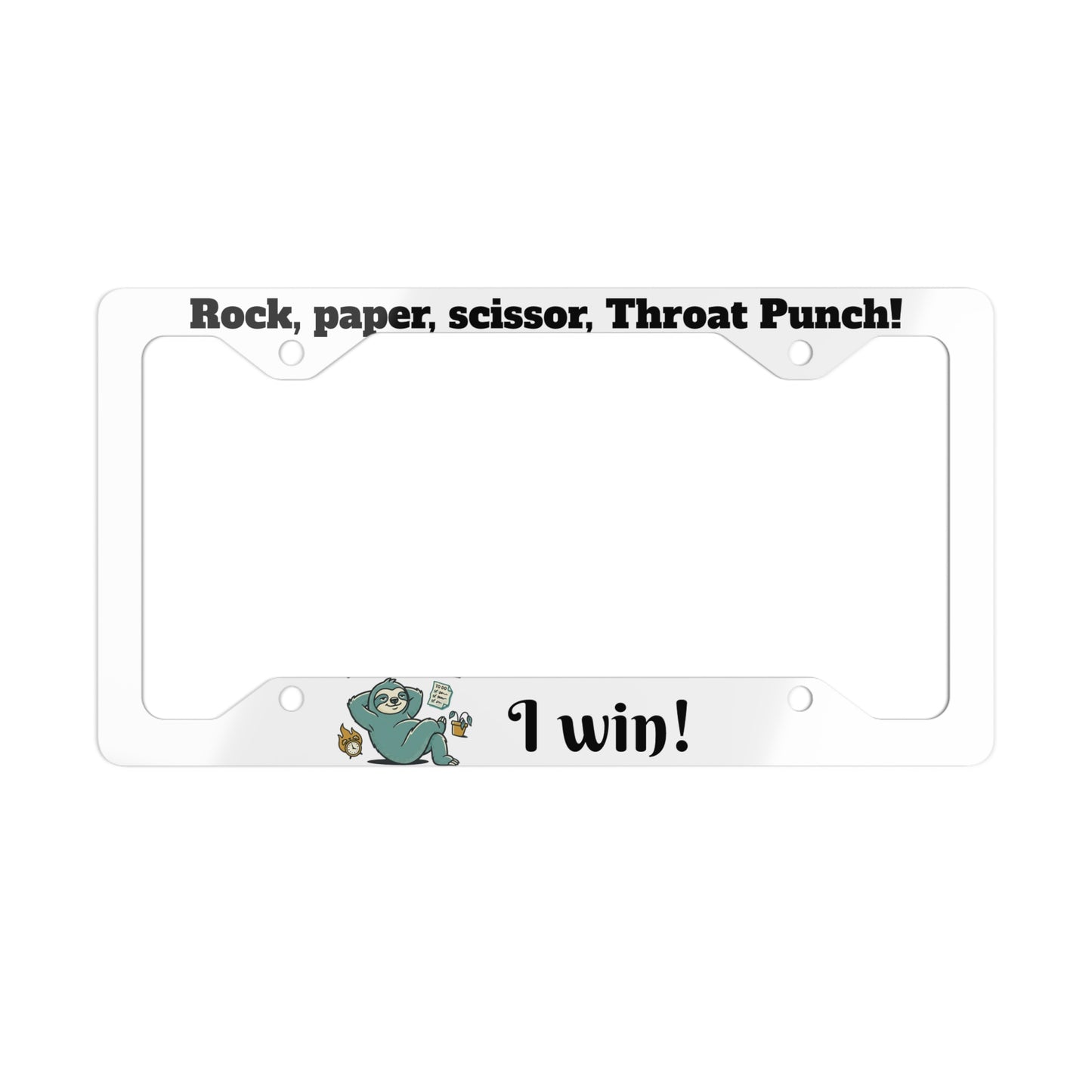 Brushed Metal License Plate Frame | Stainless Steel Car Plate Border