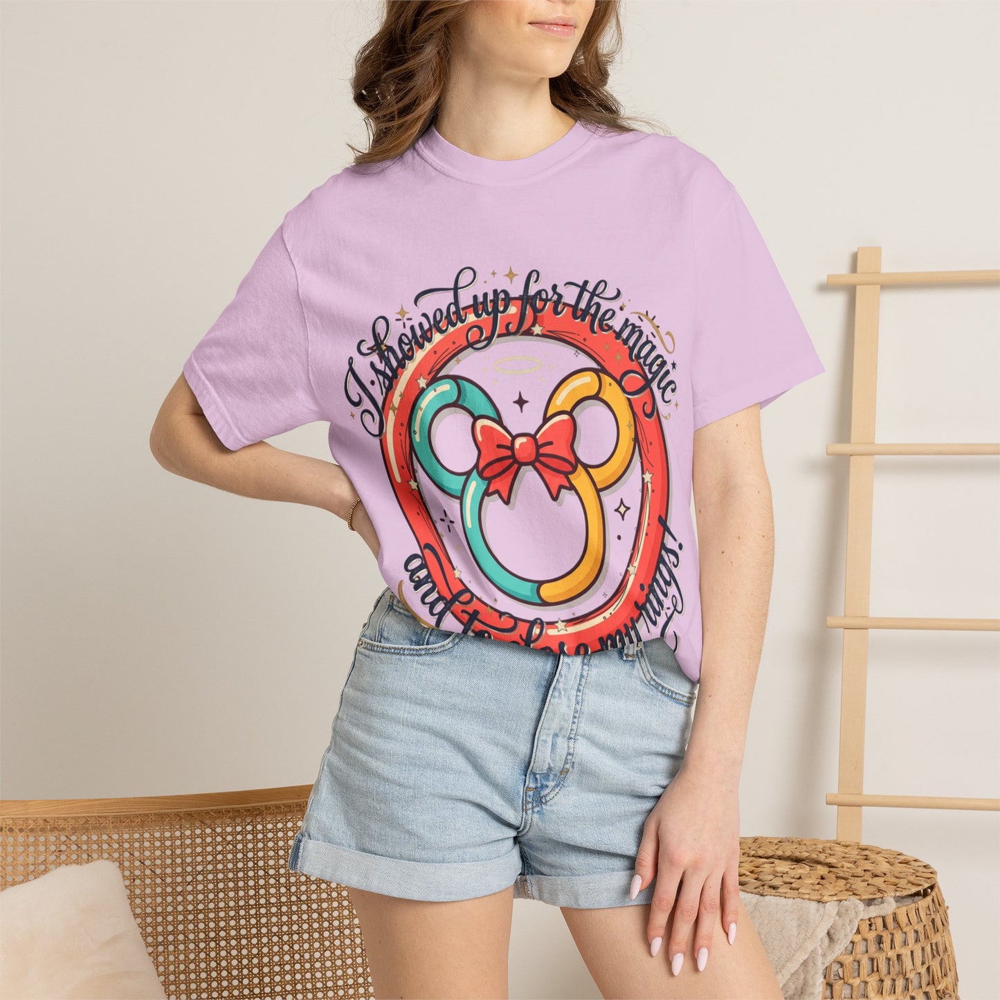 Family Vacation Mouse Ears T-Shirt — ’I showed up for the magic and to close my rings’ Graphic Tee