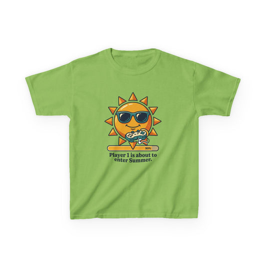 Player 1 is about to enter Summer Kids Tee | Cool Sun Character with Sunglasses