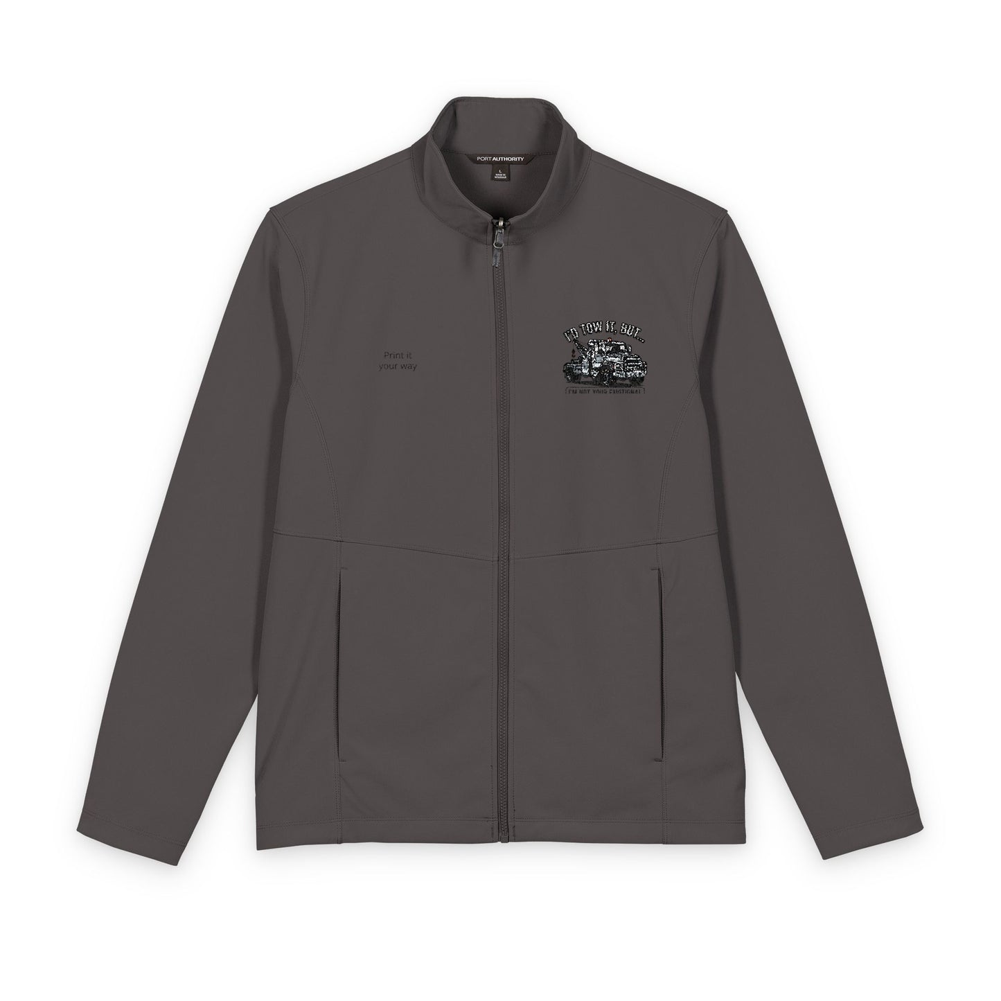 Fast Shipping 3-5 business days in the US. Men's Soft Shell Jacket — Camouflage Paw Print Chest Logo