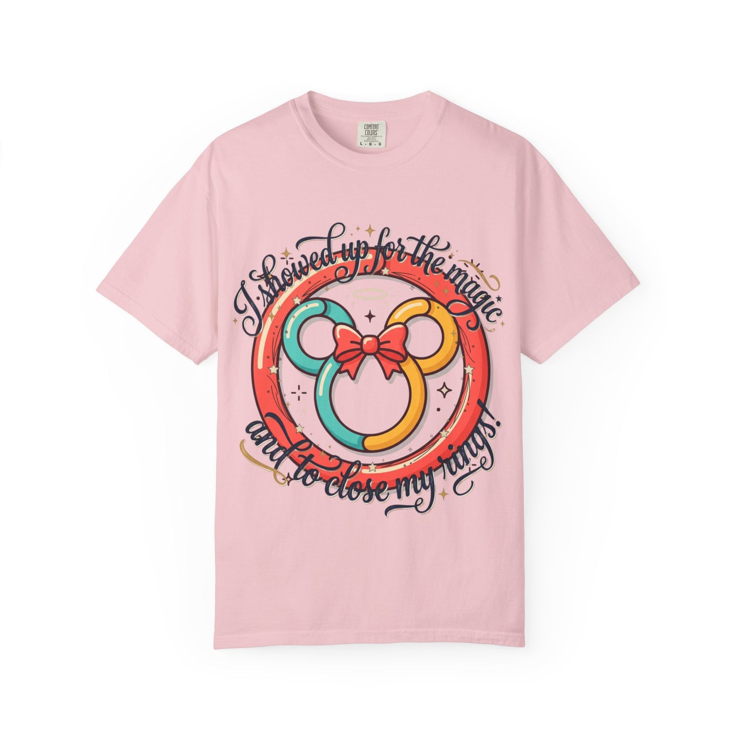 Family Vacation Mouse Ears T-Shirt — ’I showed up for the magic and to close my rings’ Graphic Tee