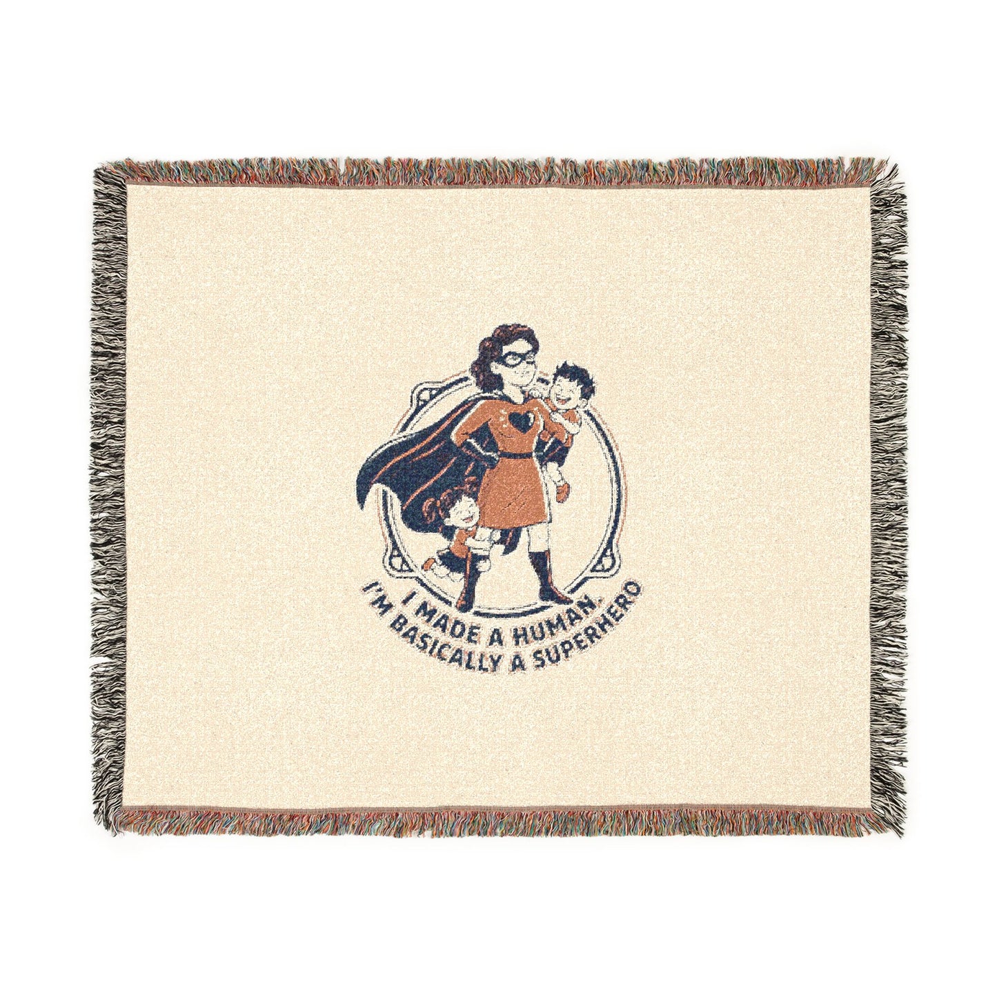 Medieval Knight Emblem Blanket | Woven Tapestry Throw, Heraldic Coat of Arms