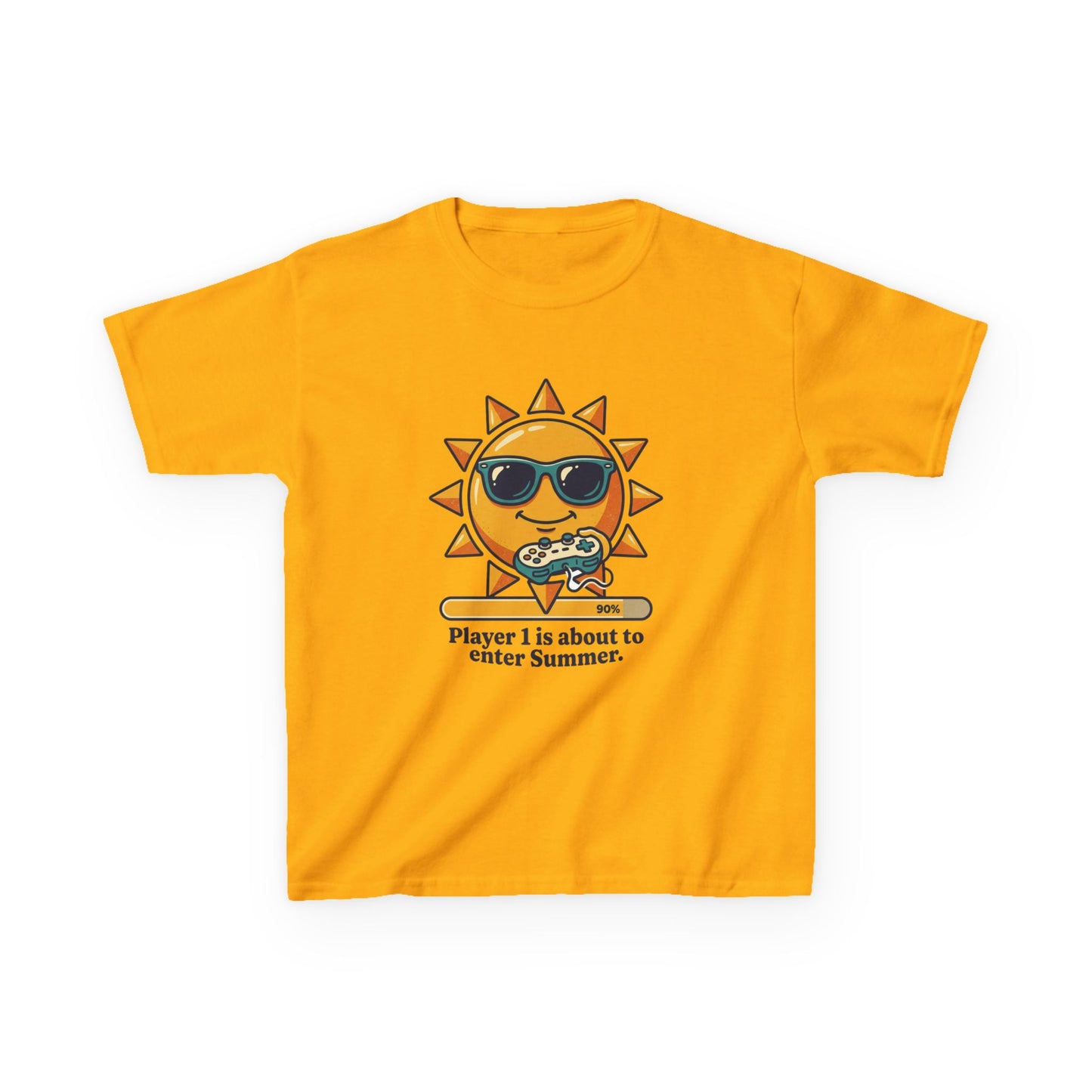 Player 1 is about to enter Summer Kids Tee | Cool Sun Character with Sunglasses