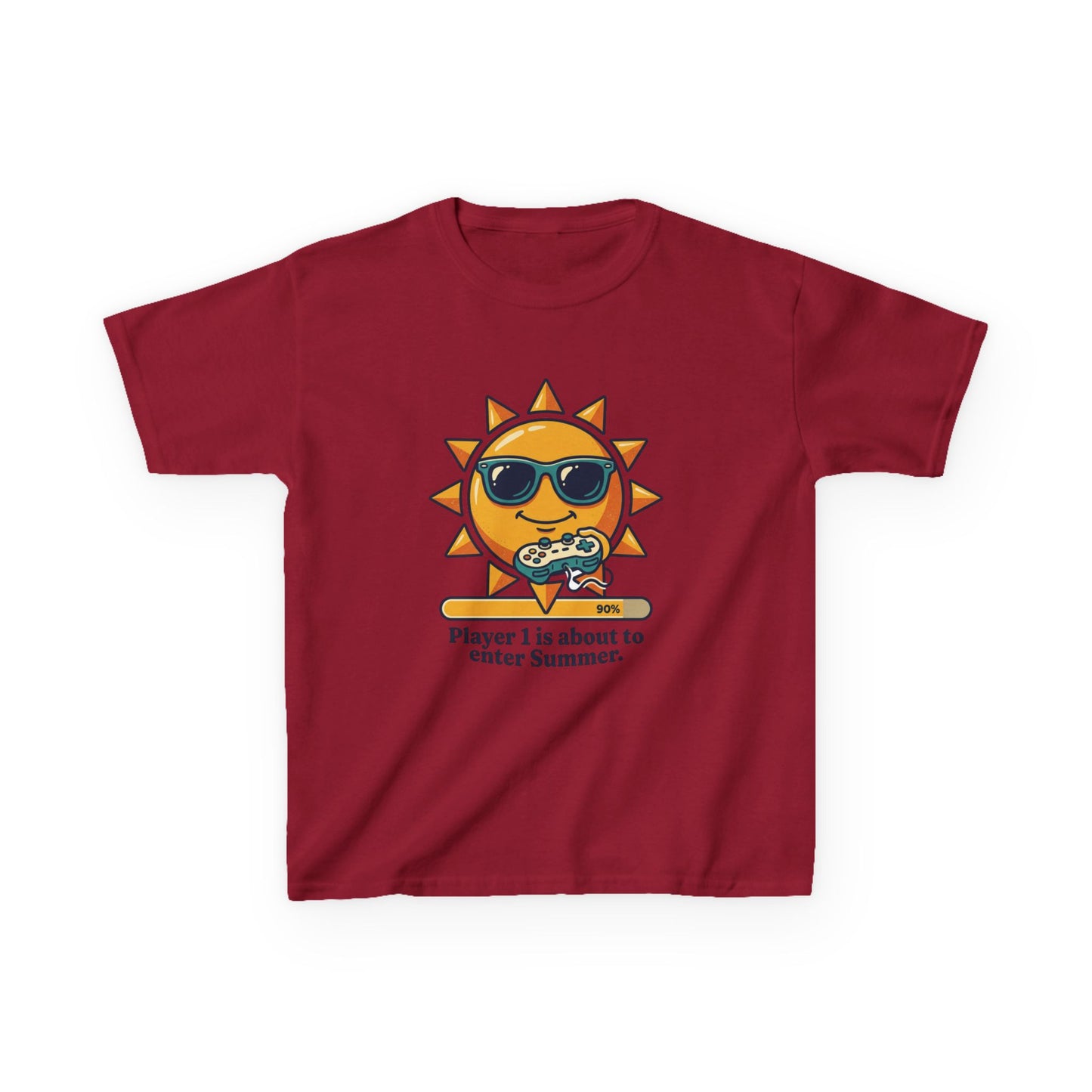 Player 1 is about to enter Summer Kids Tee | Cool Sun Character with Sunglasses