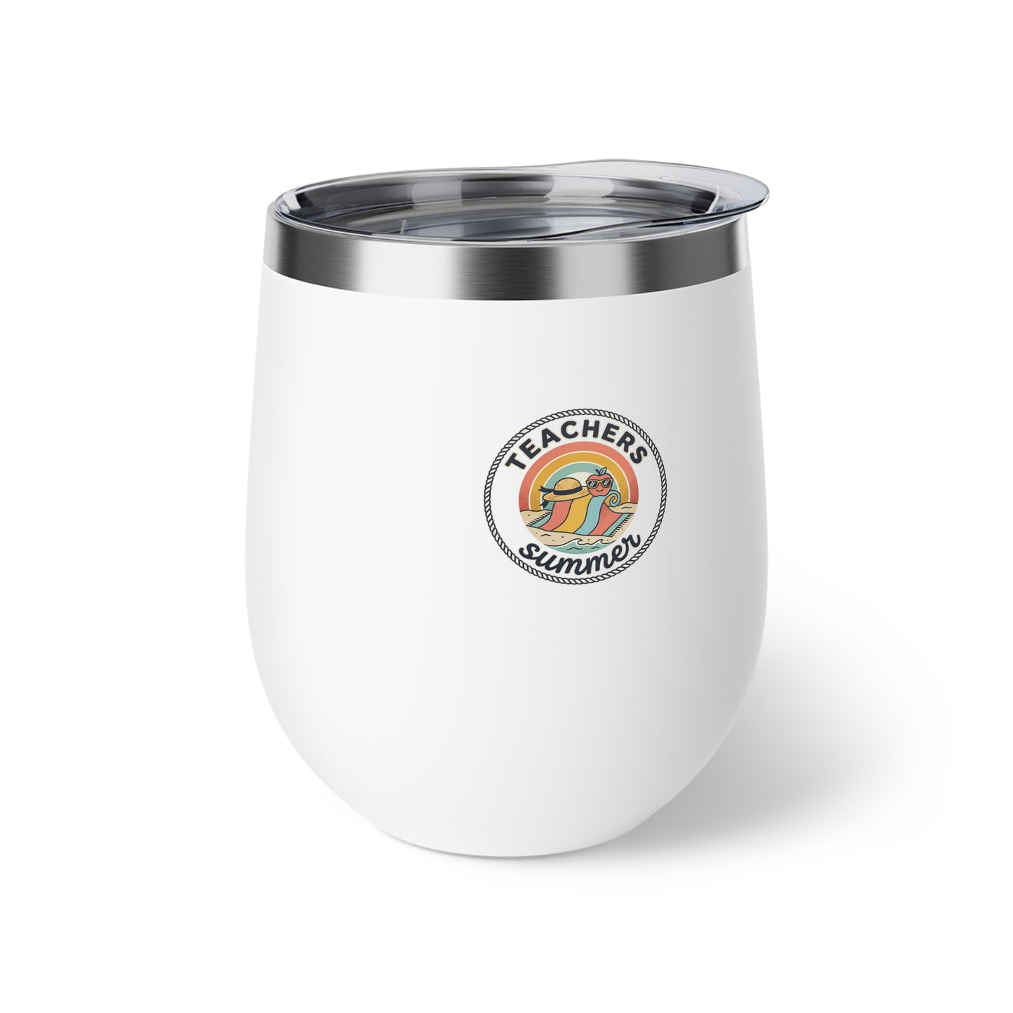 Matte Black Insulated Wine Tumbler 12oz | Copper Vacuum Double Wall Cup