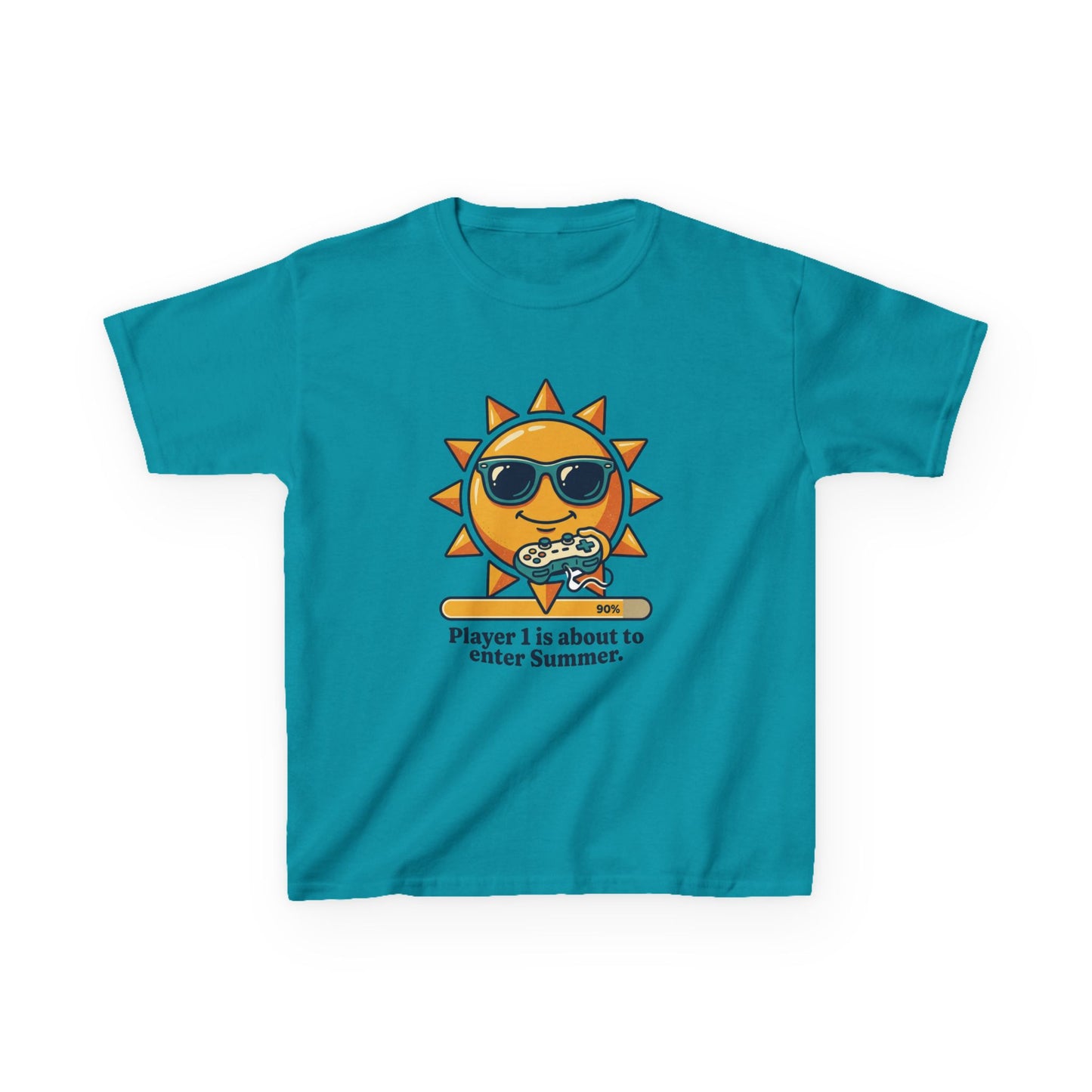 Player 1 is about to enter Summer Kids Tee | Cool Sun Character with Sunglasses