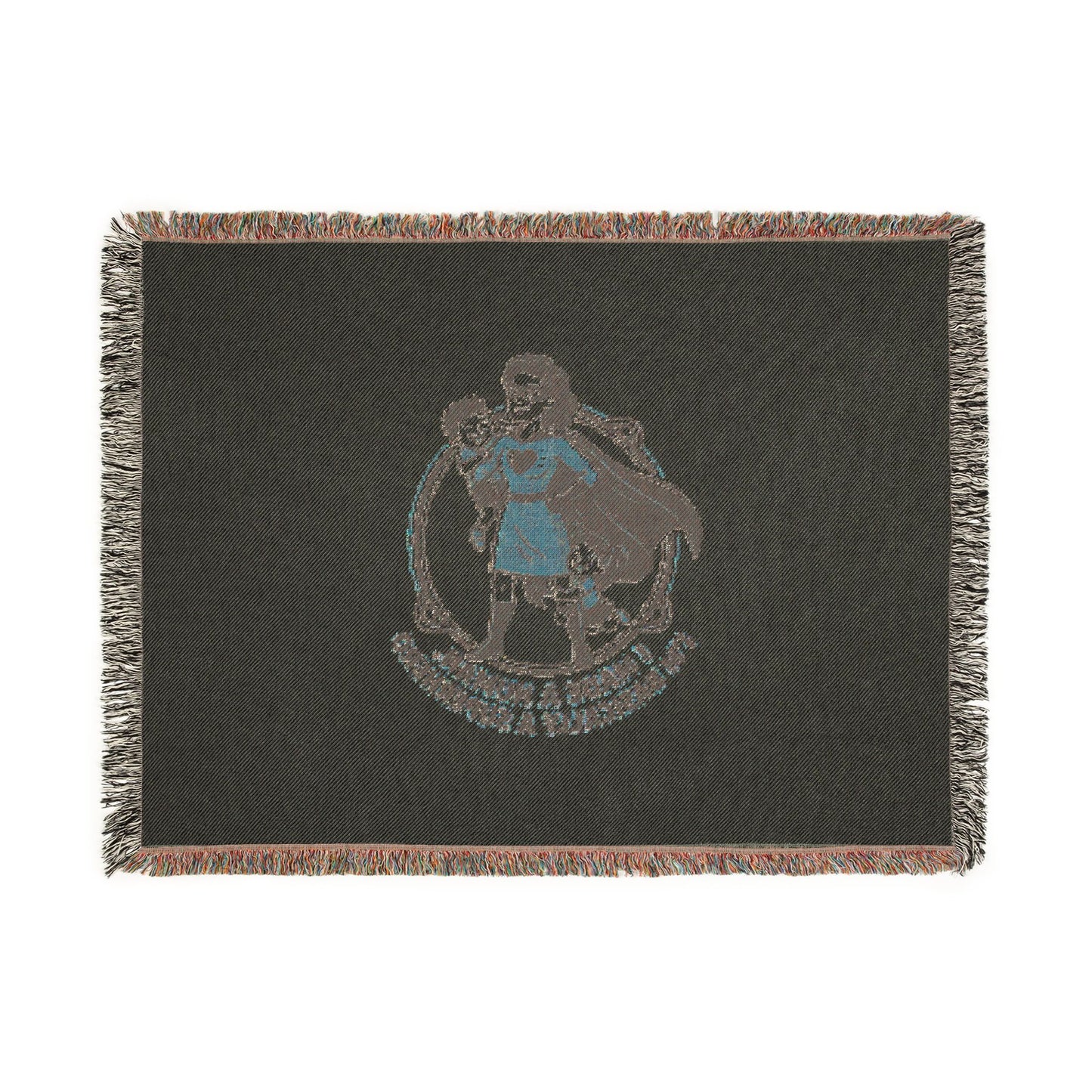 Medieval Knight Emblem Blanket | Woven Tapestry Throw, Heraldic Coat of Arms