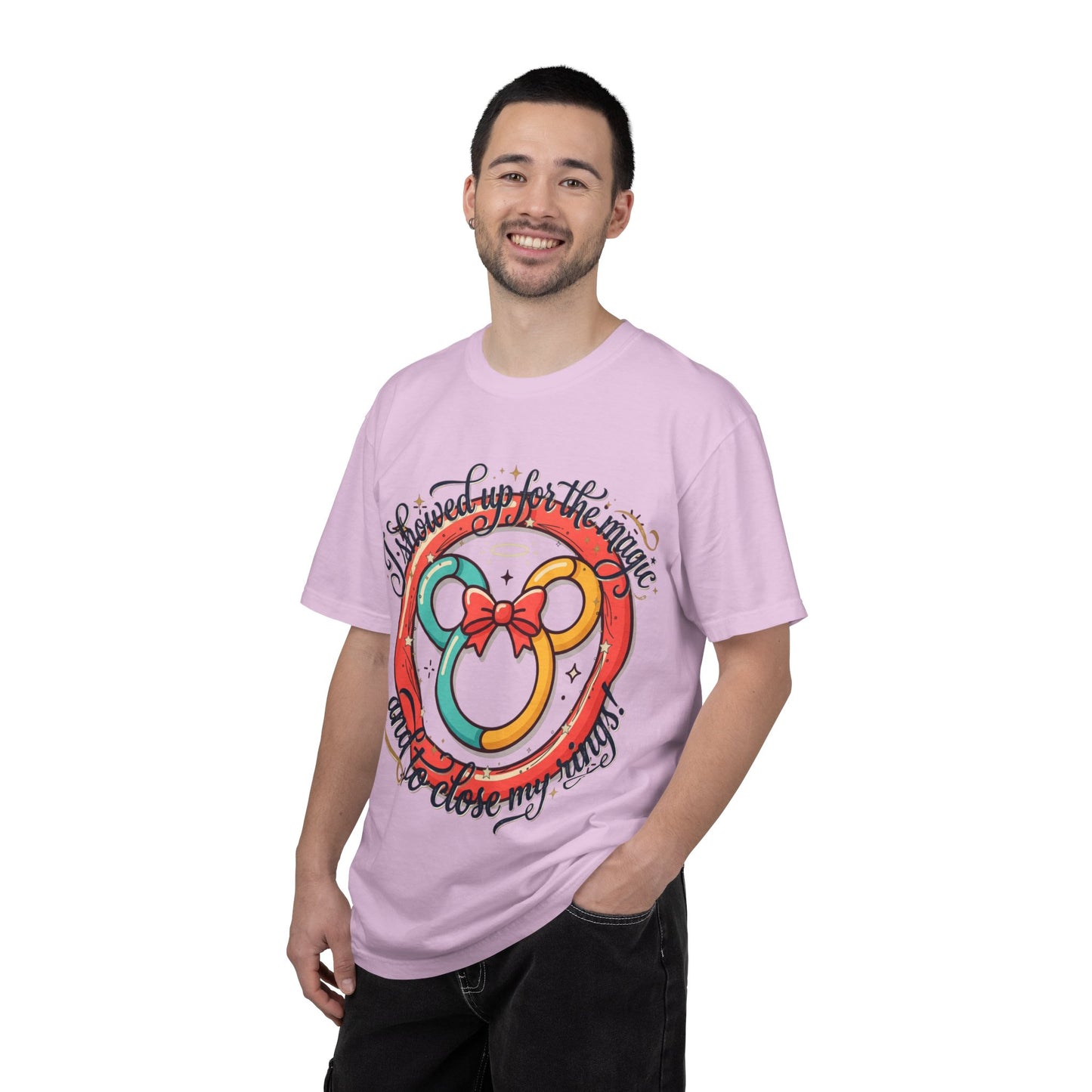 Family Vacation Mouse Ears T-Shirt — ’I showed up for the magic and to close my rings’ Graphic Tee