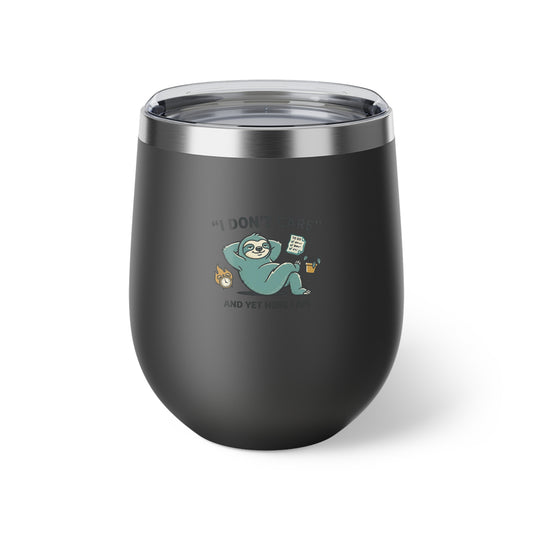 Relaxing Sloth with Coffee and Book 12oz Copper Vacuum Insulated Cup-Expected Shipping 3-5 business days to the US.