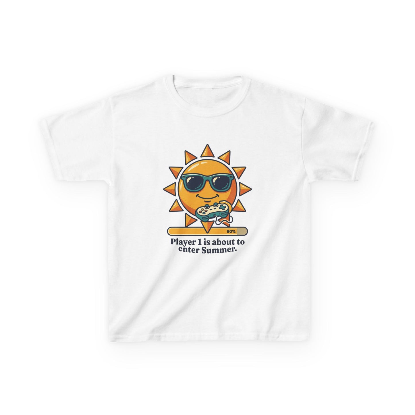 Player 1 is about to enter Summer Kids Tee | Cool Sun Character with Sunglasses