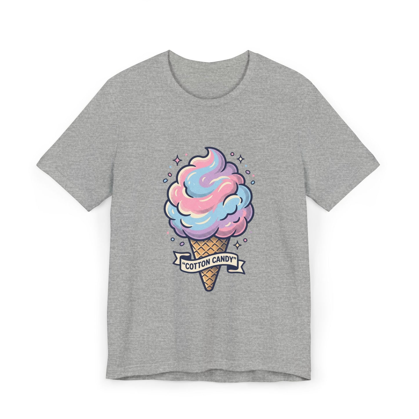 Cotton Candy Cone T-Shirt | Pastel Ice Cream Graphic