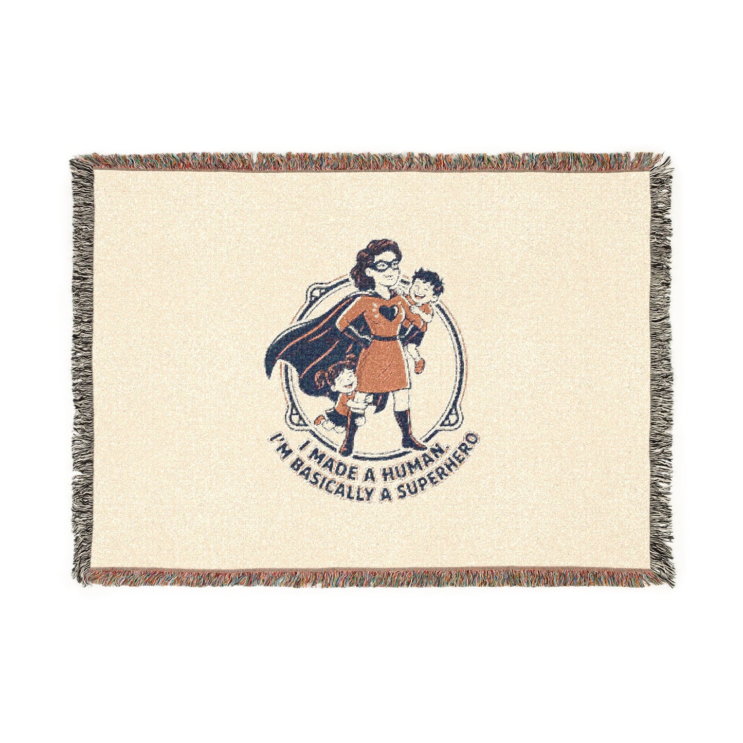 Medieval Knight Emblem Blanket | Woven Tapestry Throw, Heraldic Coat of Arms