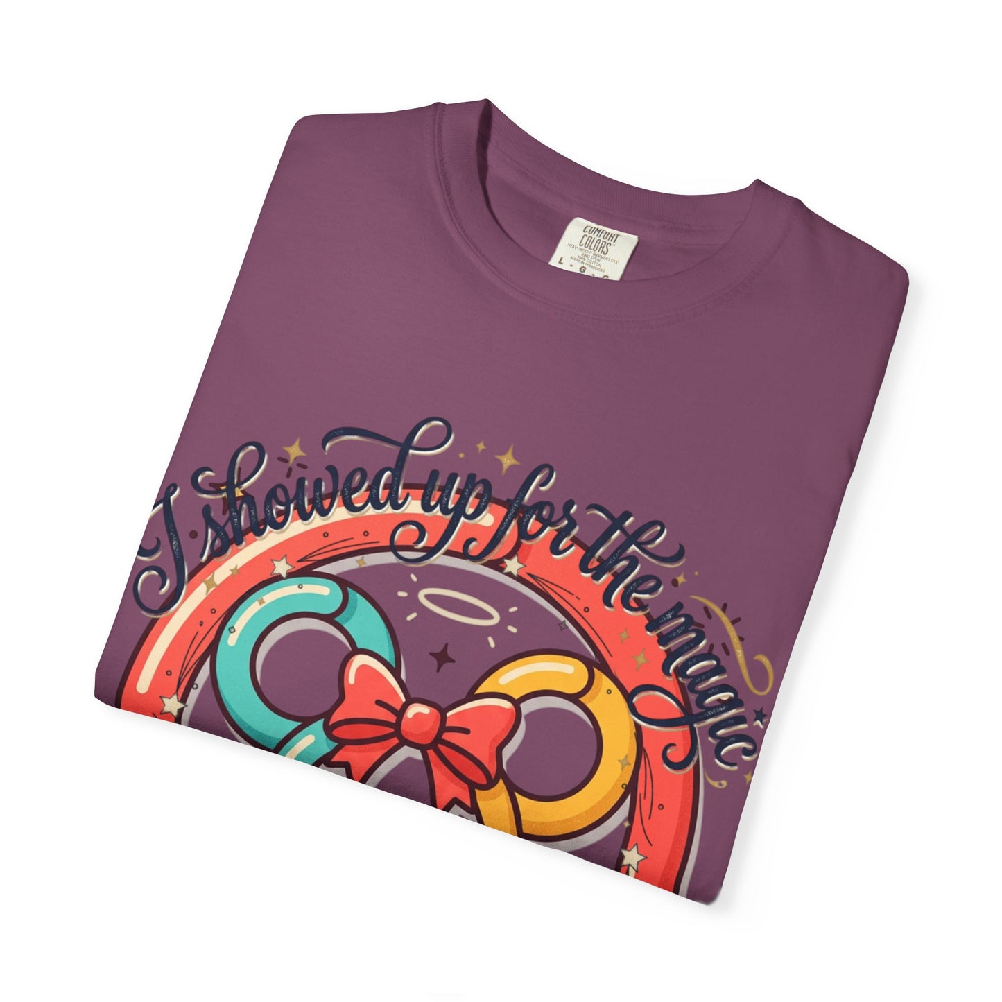 Family Vacation Mouse Ears T-Shirt — ’I showed up for the magic and to close my rings’ Graphic Tee