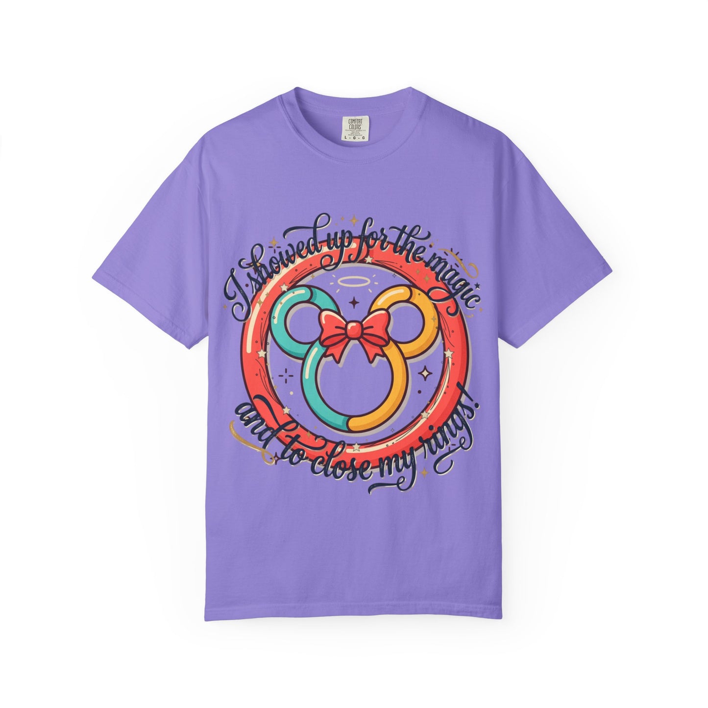 Family Vacation Mouse Ears T-Shirt — ’I showed up for the magic and to close my rings’ Graphic Tee
