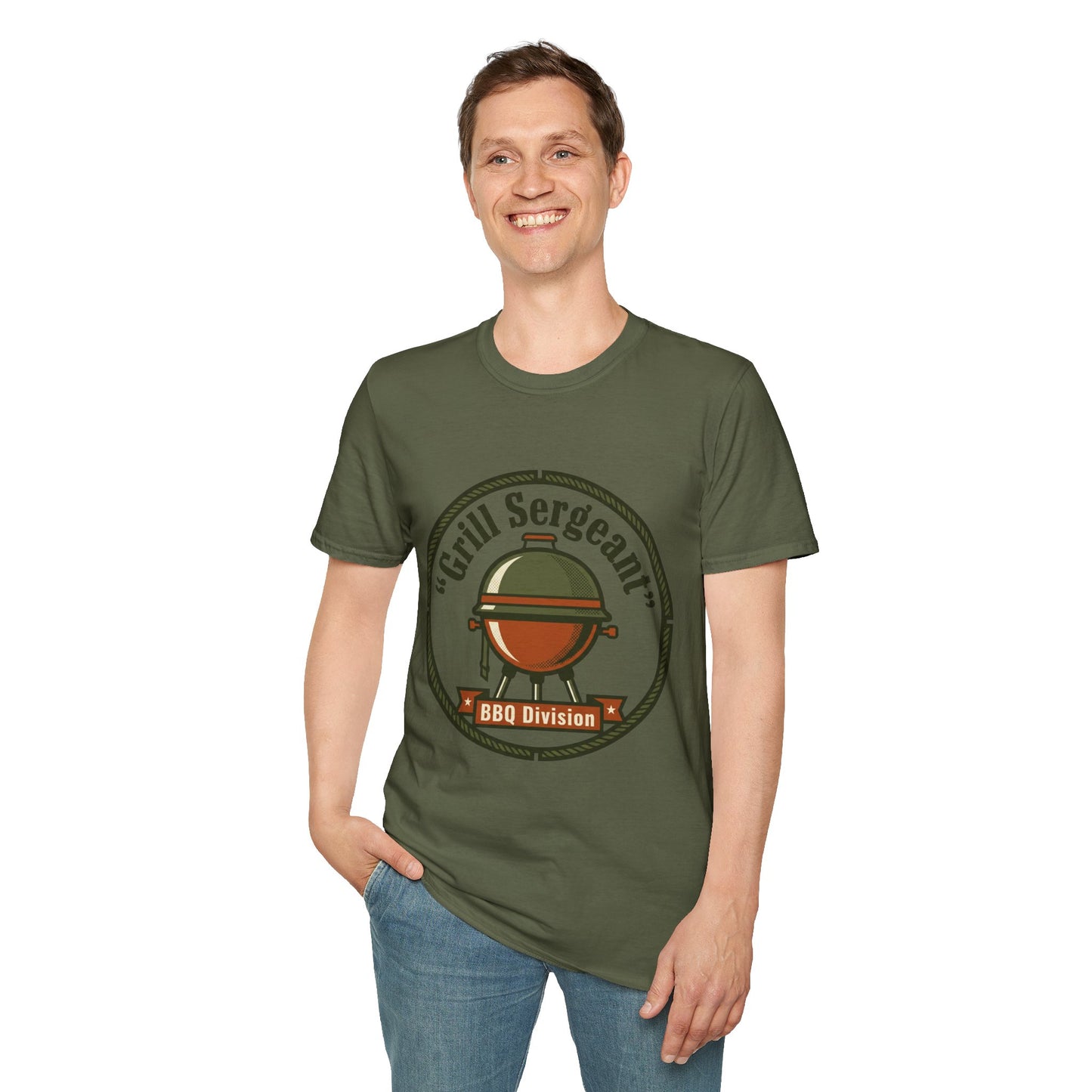 Grill Sergeant BBQ Division T-Shirt — Funny BBQ Grill master Tee