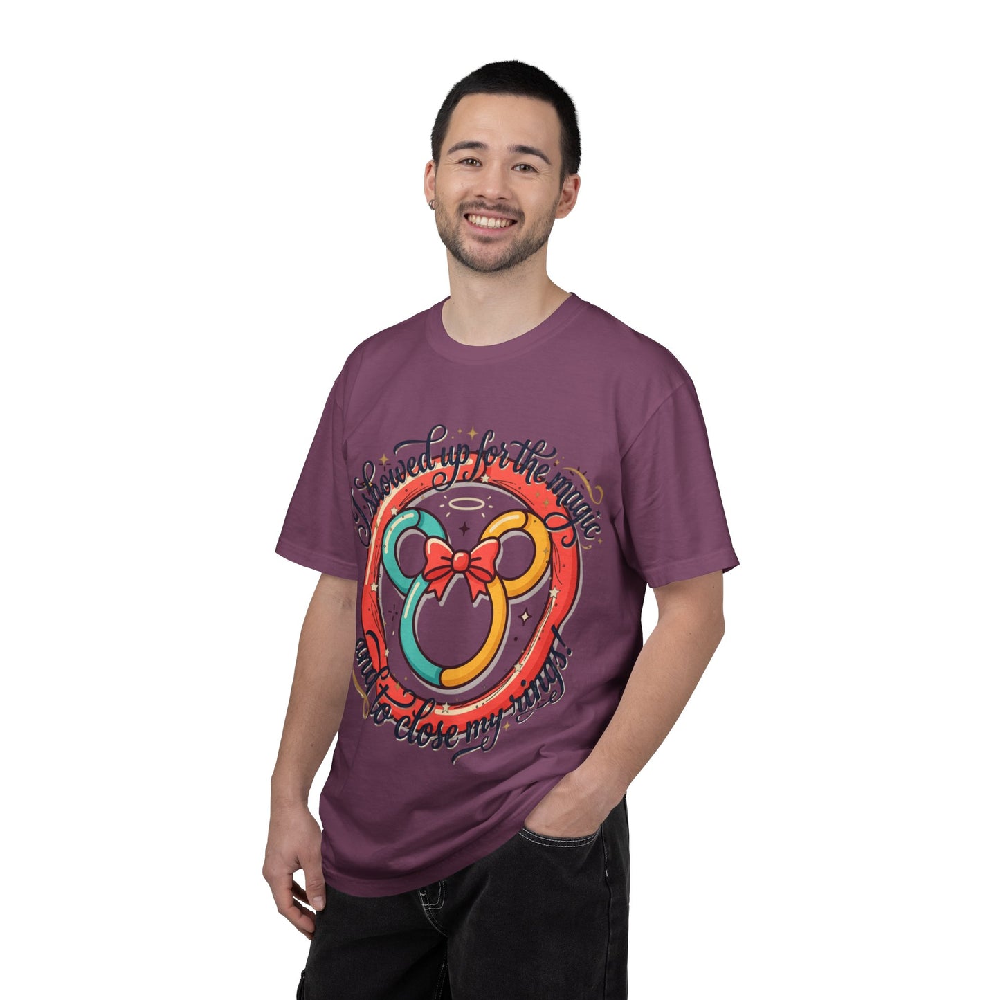 Family Vacation Mouse Ears T-Shirt — ’I showed up for the magic and to close my rings’ Graphic Tee