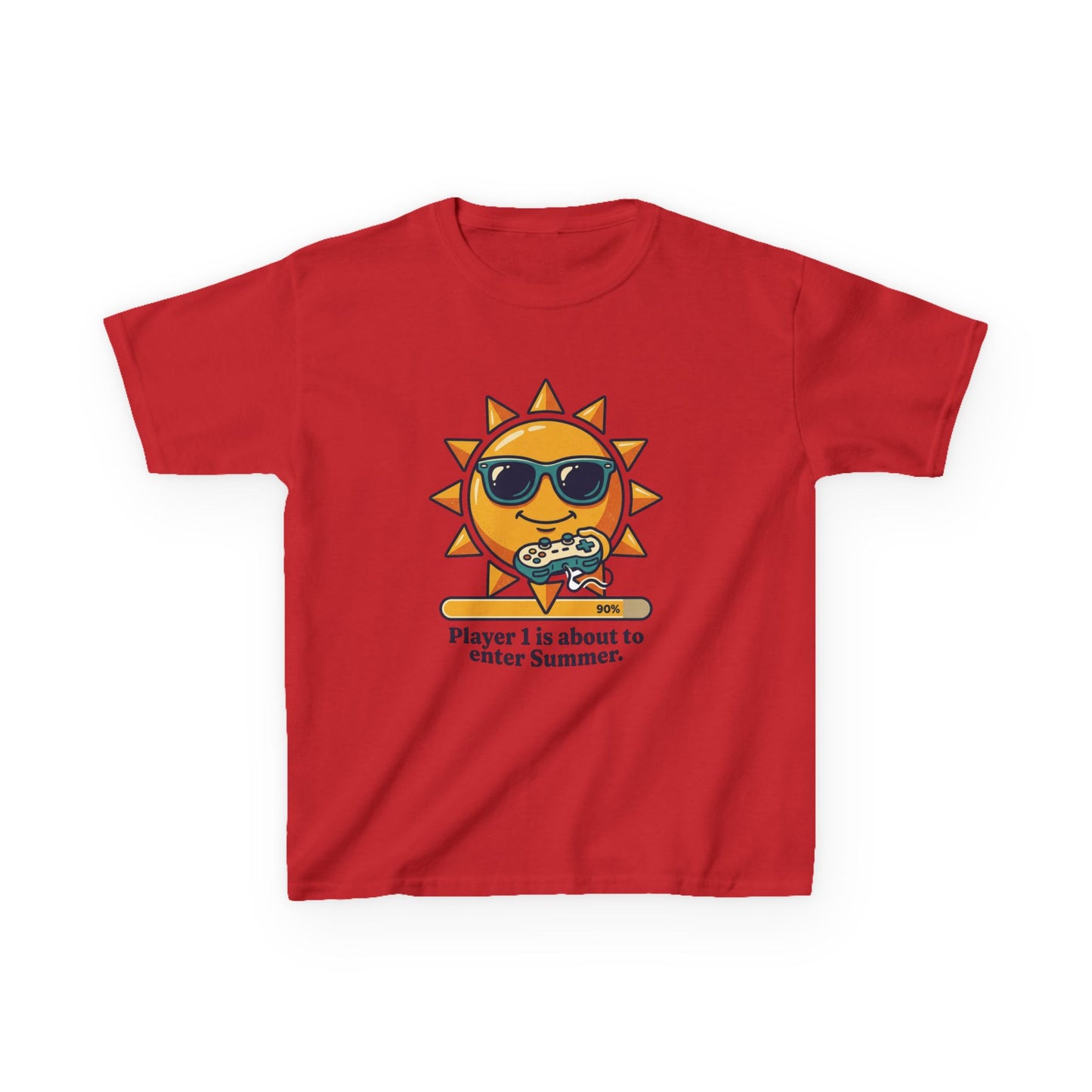 Player 1 is about to enter Summer Kids Tee | Cool Sun Character with Sunglasses