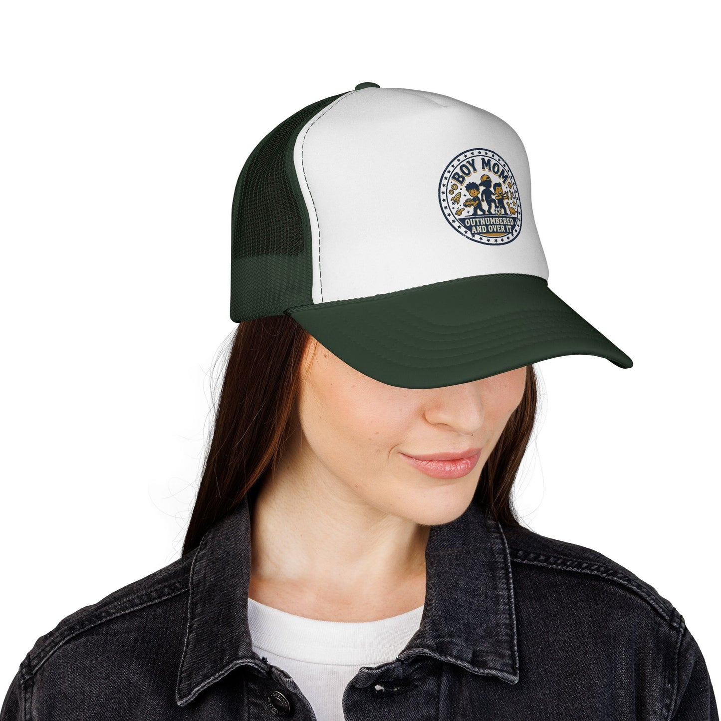 Boy Mom patch design Trucker Cap | Mom of Boys, Cute Boy Silhouettes