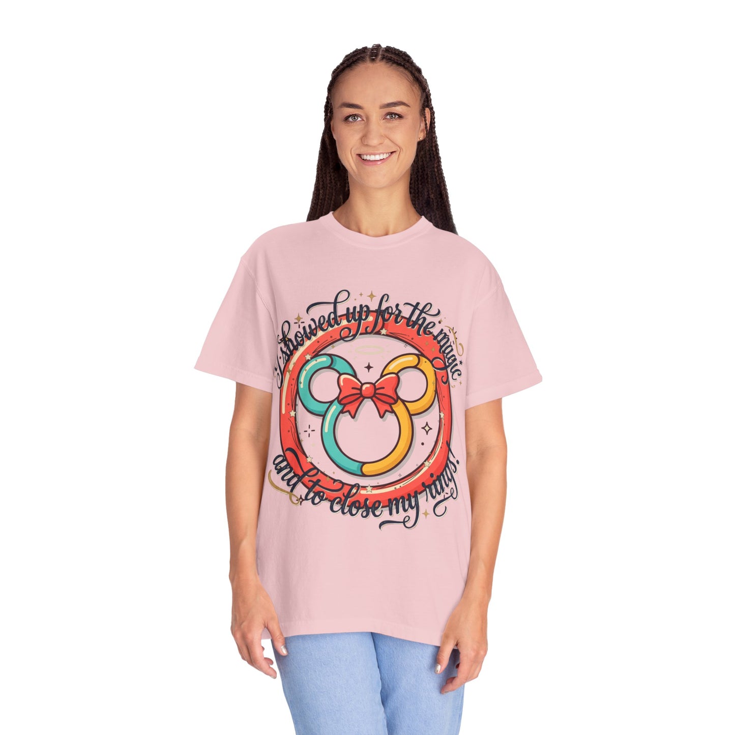 Family Vacation Mouse Ears T-Shirt — ’I showed up for the magic and to close my rings’ Graphic Tee