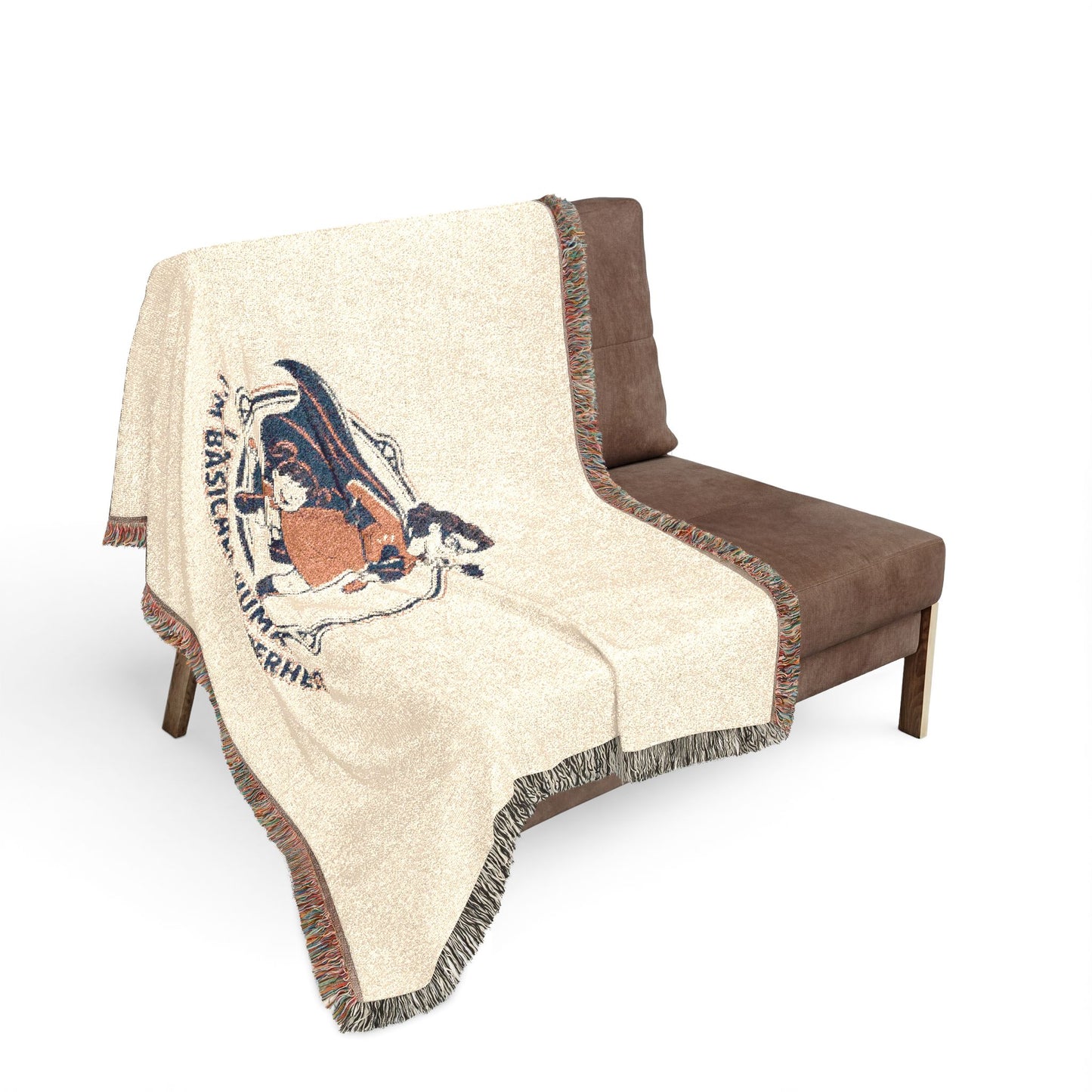 Medieval Knight Emblem Blanket | Woven Tapestry Throw, Heraldic Coat of Arms