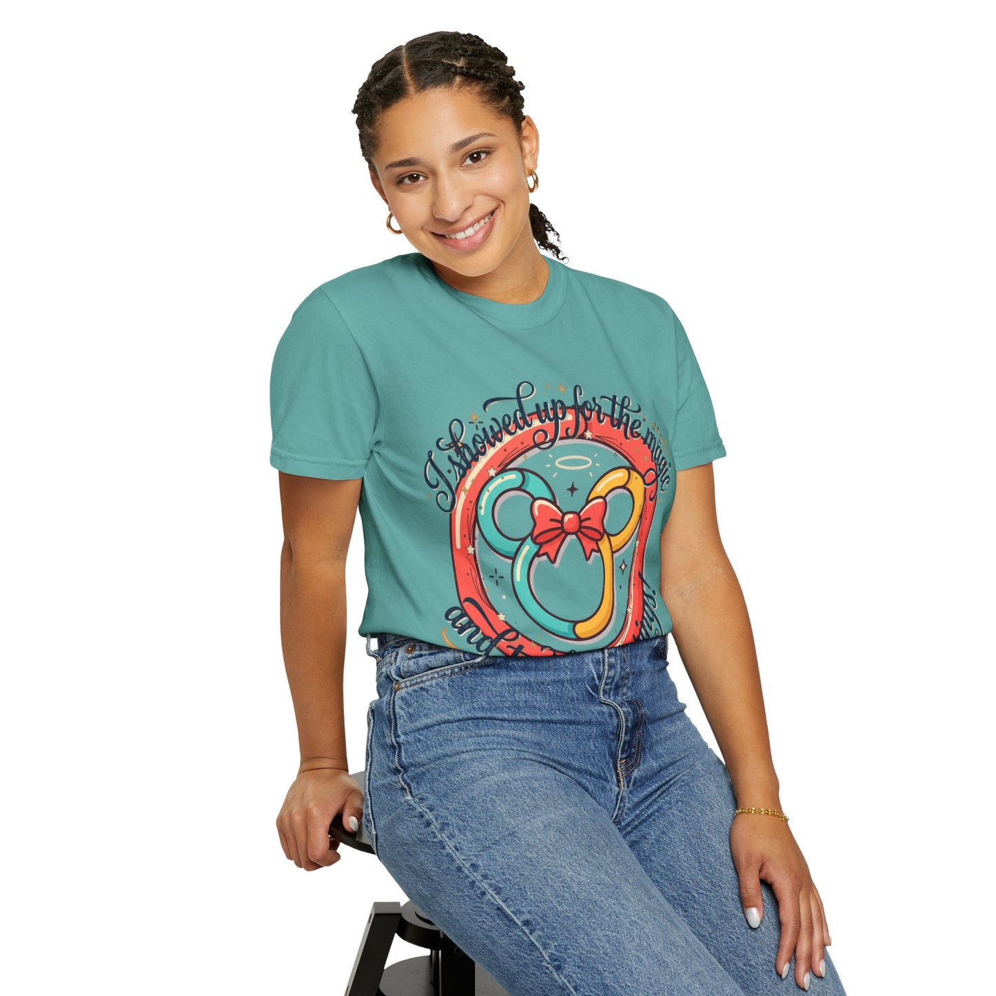 Family Vacation Mouse Ears T-Shirt — ’I showed up for the magic and to close my rings’ Graphic Tee