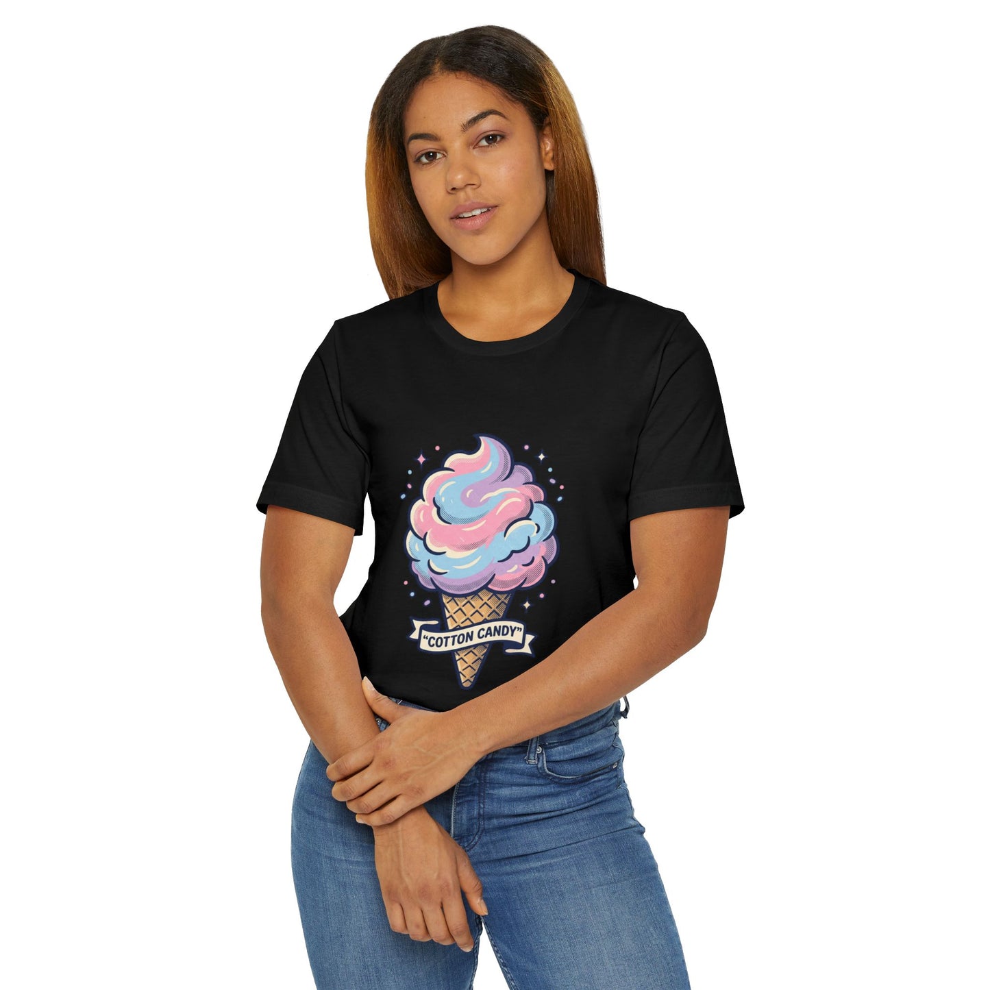 Cotton Candy Cone T-Shirt | Pastel Ice Cream Graphic